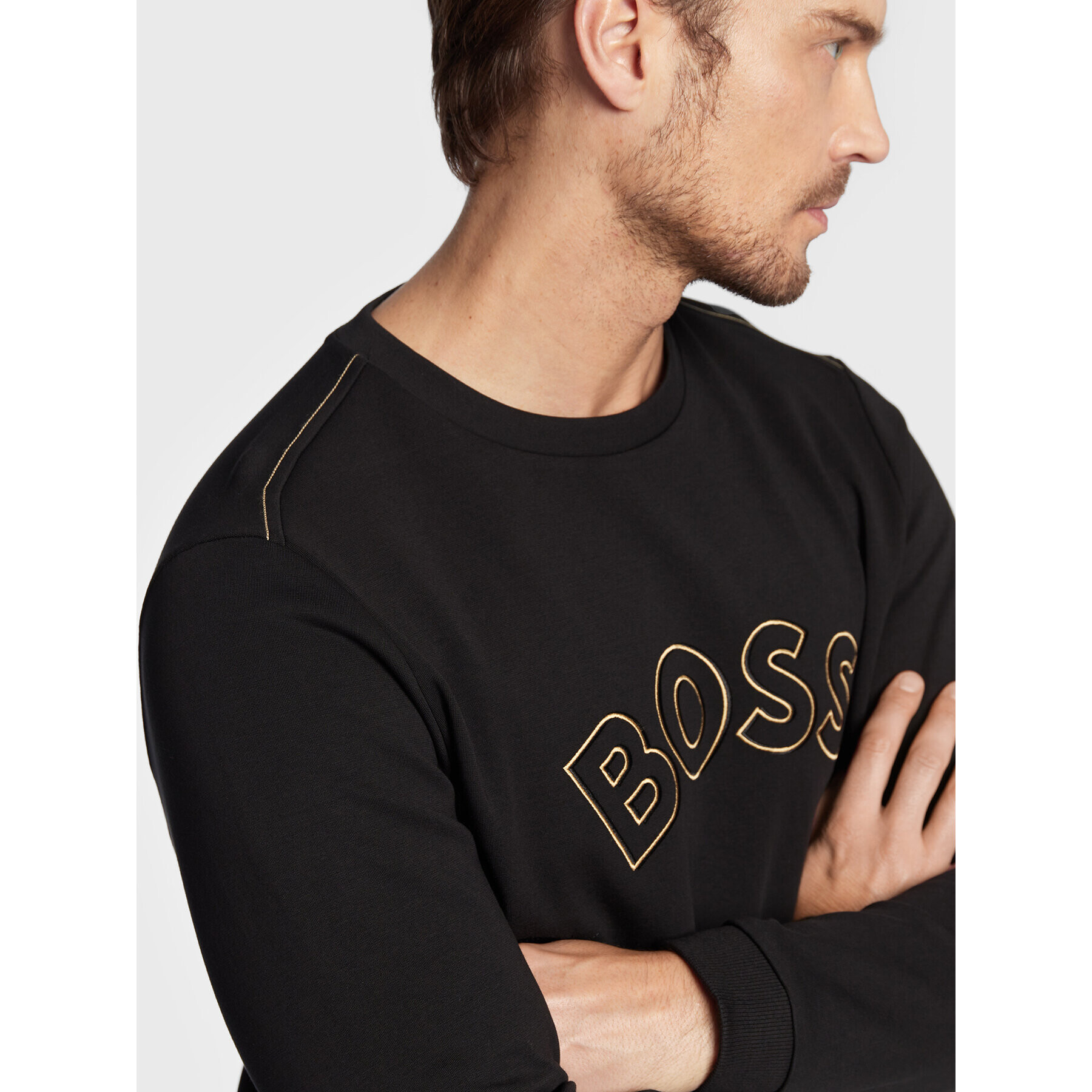 Boss Mikina Salbo Iconic 50477122 Černá Regular Fit - Pepit.cz