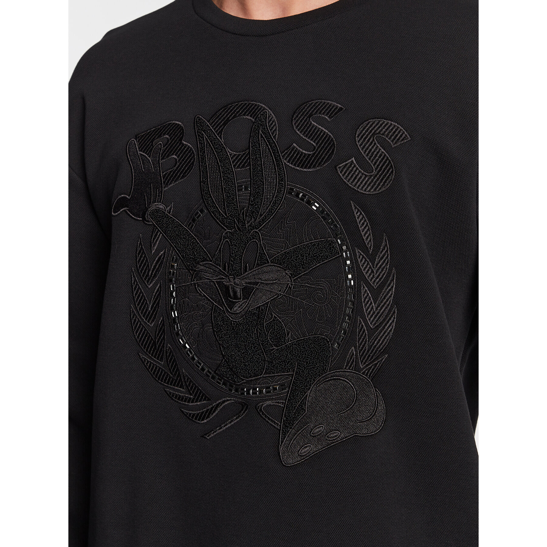 Boss Mikina Salbo Lunar 50483822 Černá Regular Fit - Pepit.cz