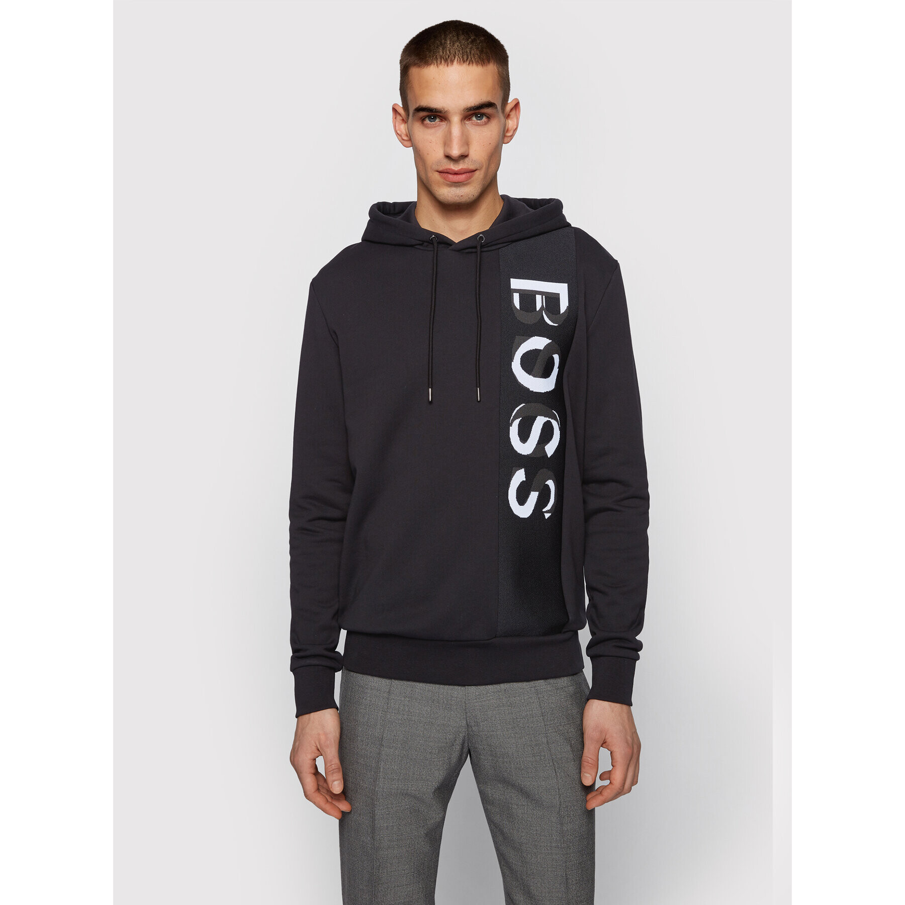 Boss Mikina Seeger 47 50449164 Černá Regular Fit - Pepit.cz