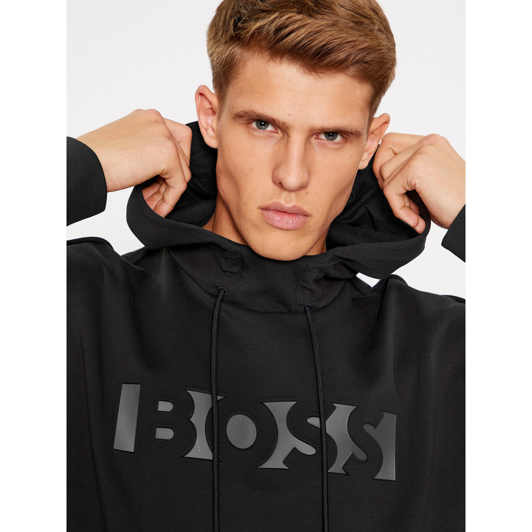 Boss Mikina Selway 50499017 Černá Relaxed Fit - Pepit.cz