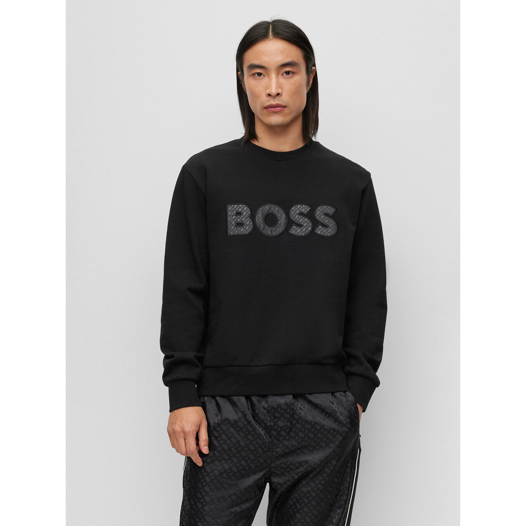 Boss Mikina Soleri 01 50494091 Černá Relaxed Fit - Pepit.cz