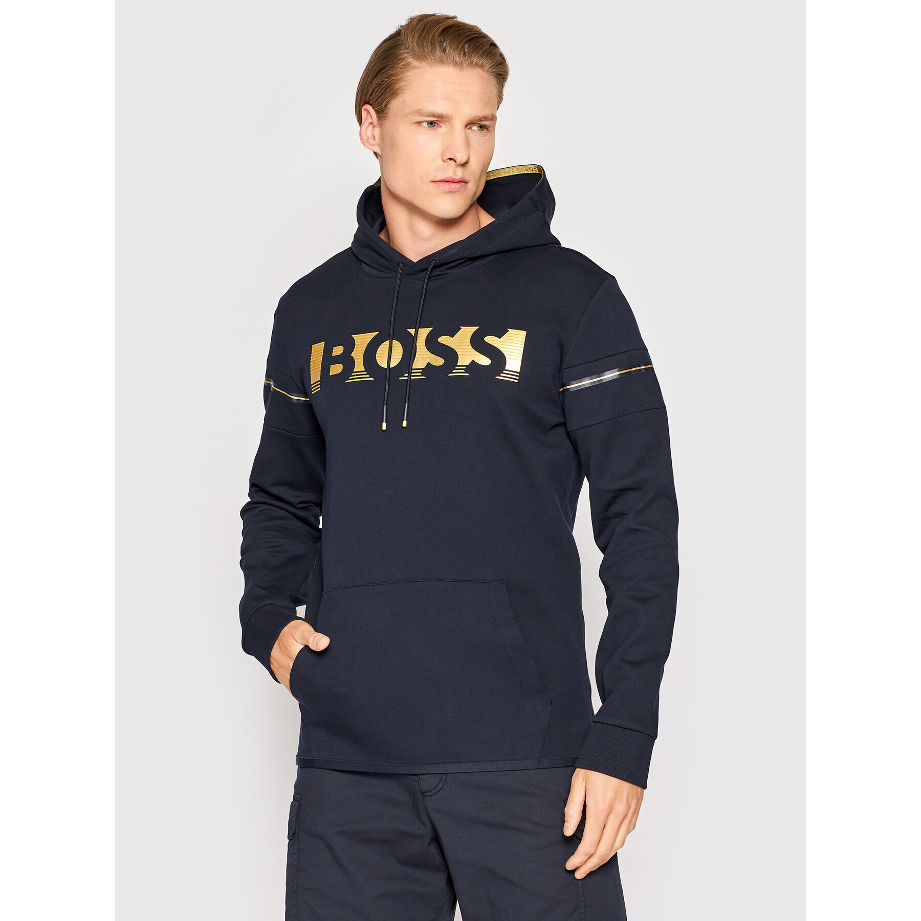 Boss Mikina Soody 1 50465949 Tmavomodrá Regular Fit - Pepit.cz