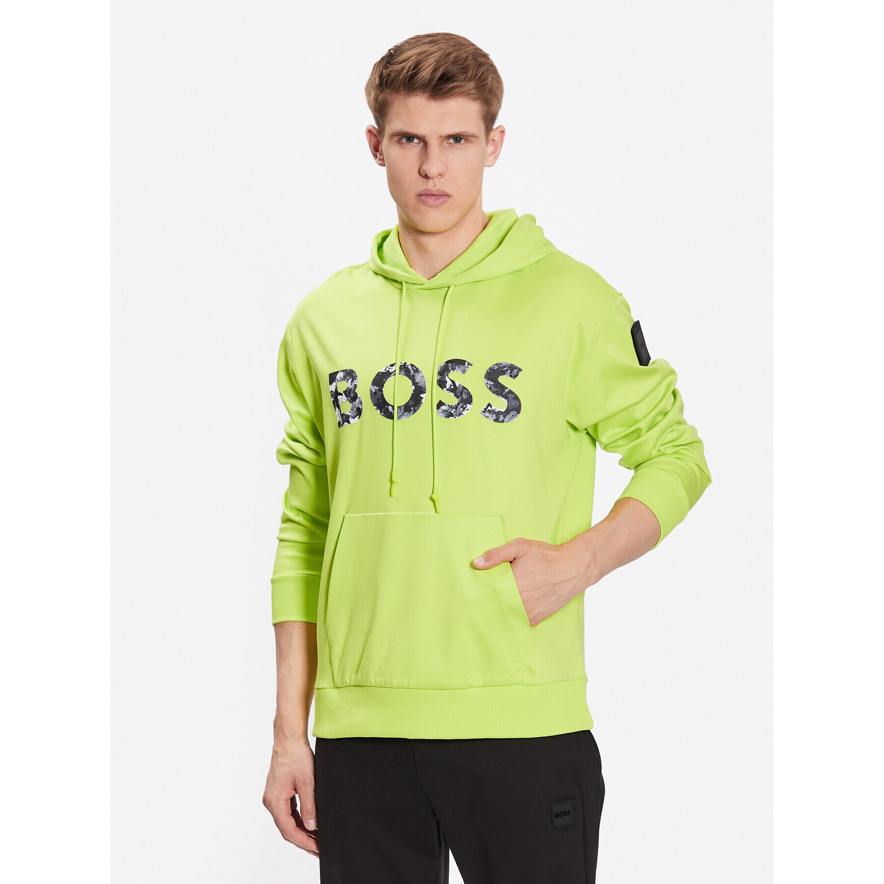 Boss Mikina Soody Lotus 50489152 Zelená Relaxed Fit - Pepit.cz