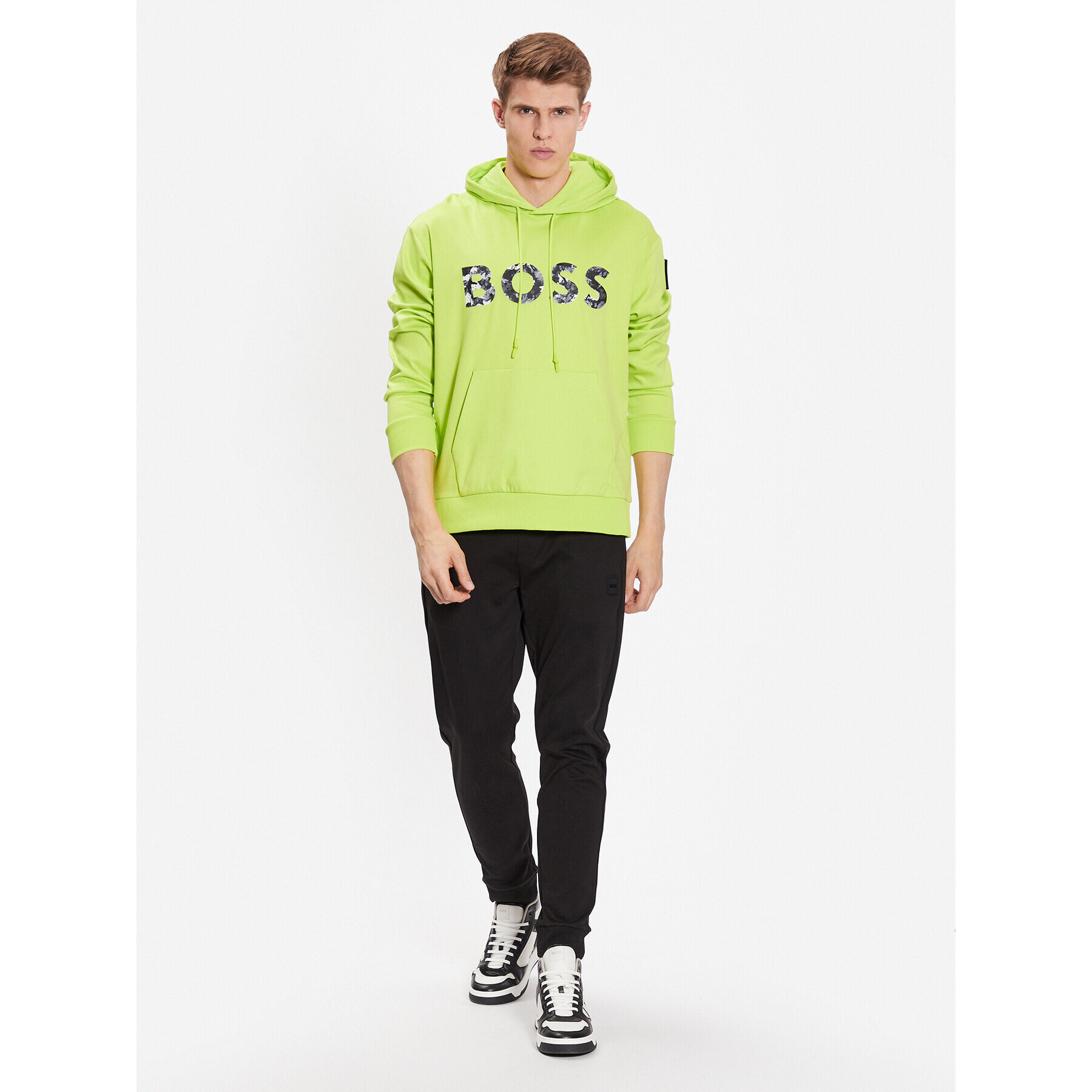 Boss Mikina Soody Lotus 50489152 Zelená Relaxed Fit - Pepit.cz