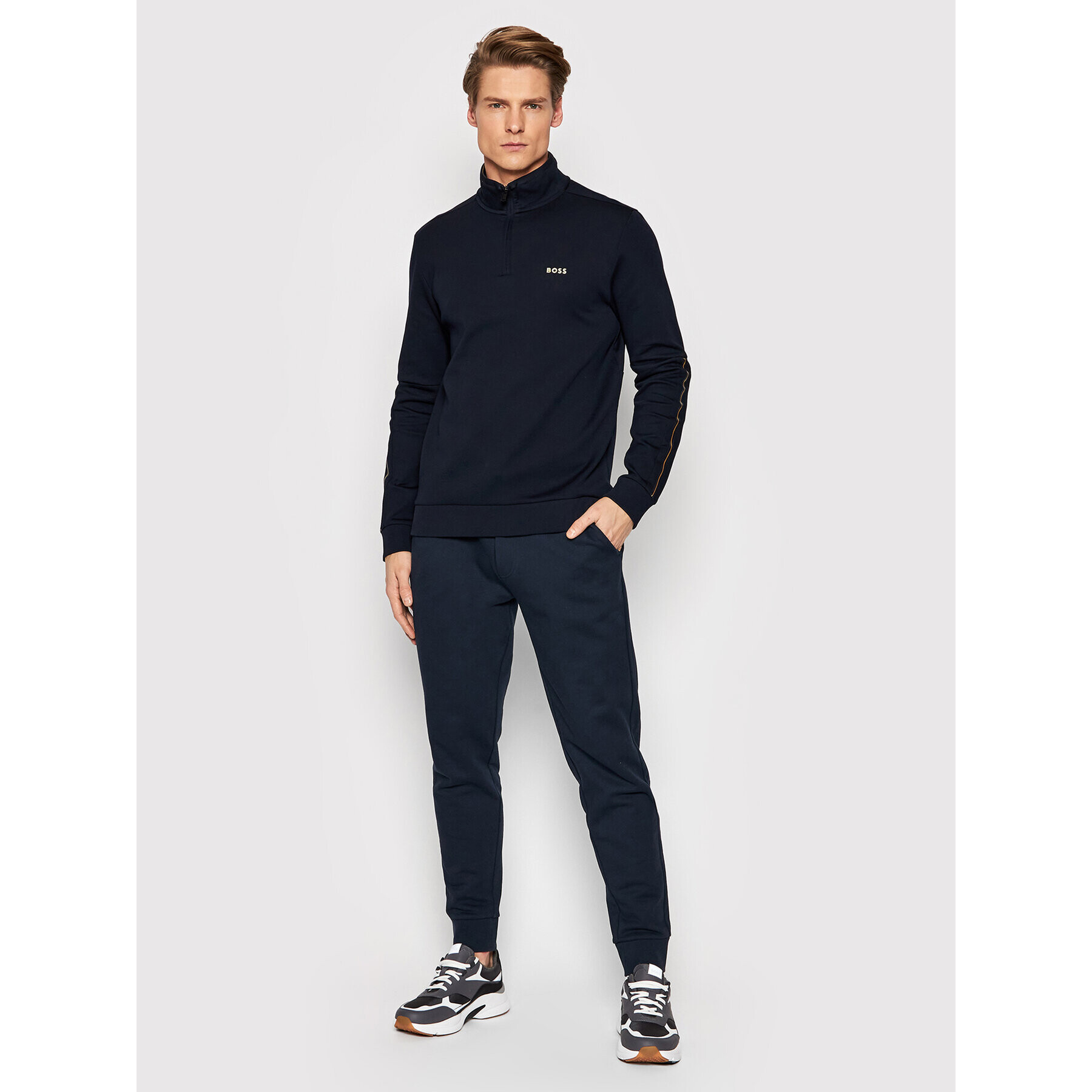 Boss Mikina Sweat 1 50468839 Tmavomodrá Regular Fit - Pepit.cz