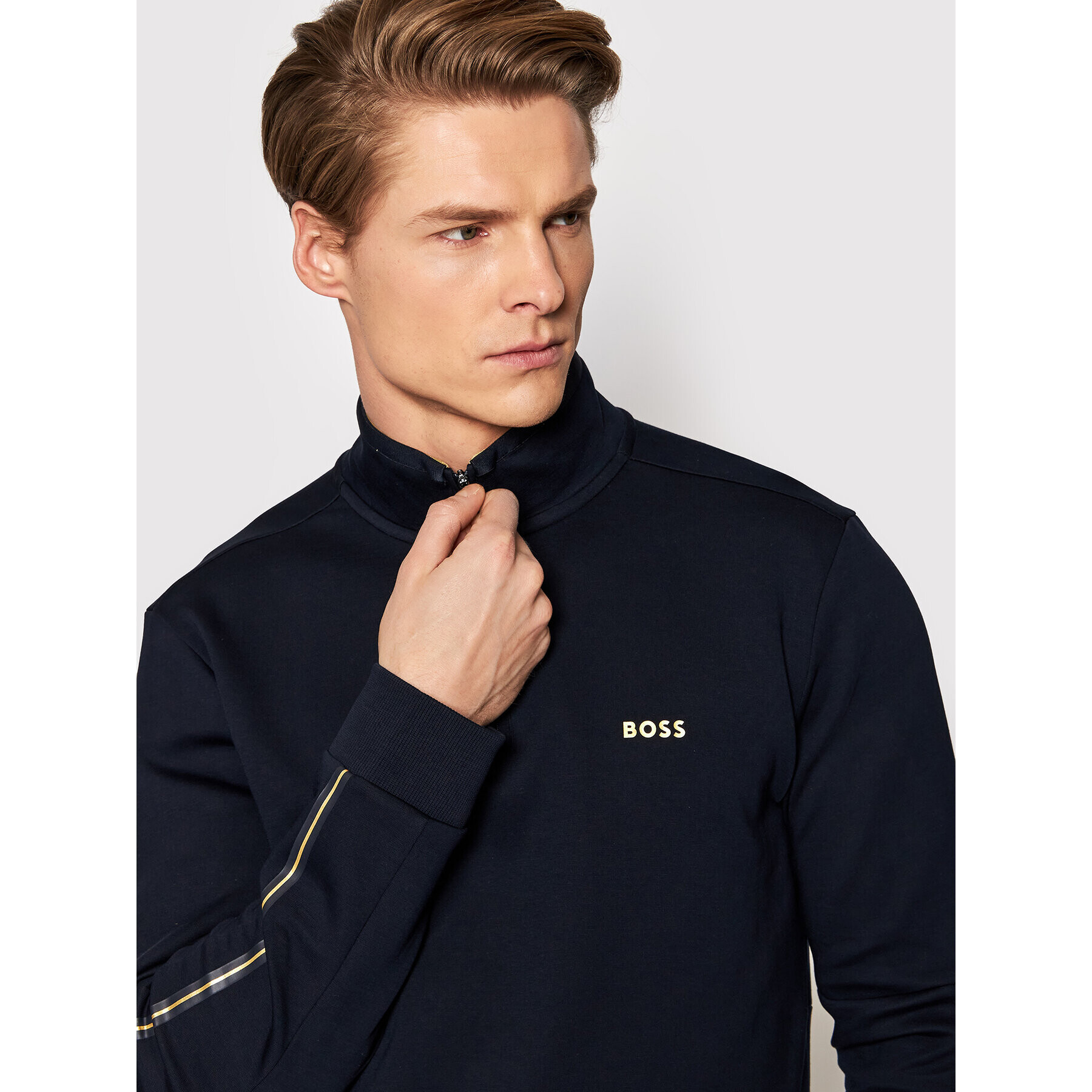 Boss Mikina Sweat 1 50468839 Tmavomodrá Regular Fit - Pepit.cz