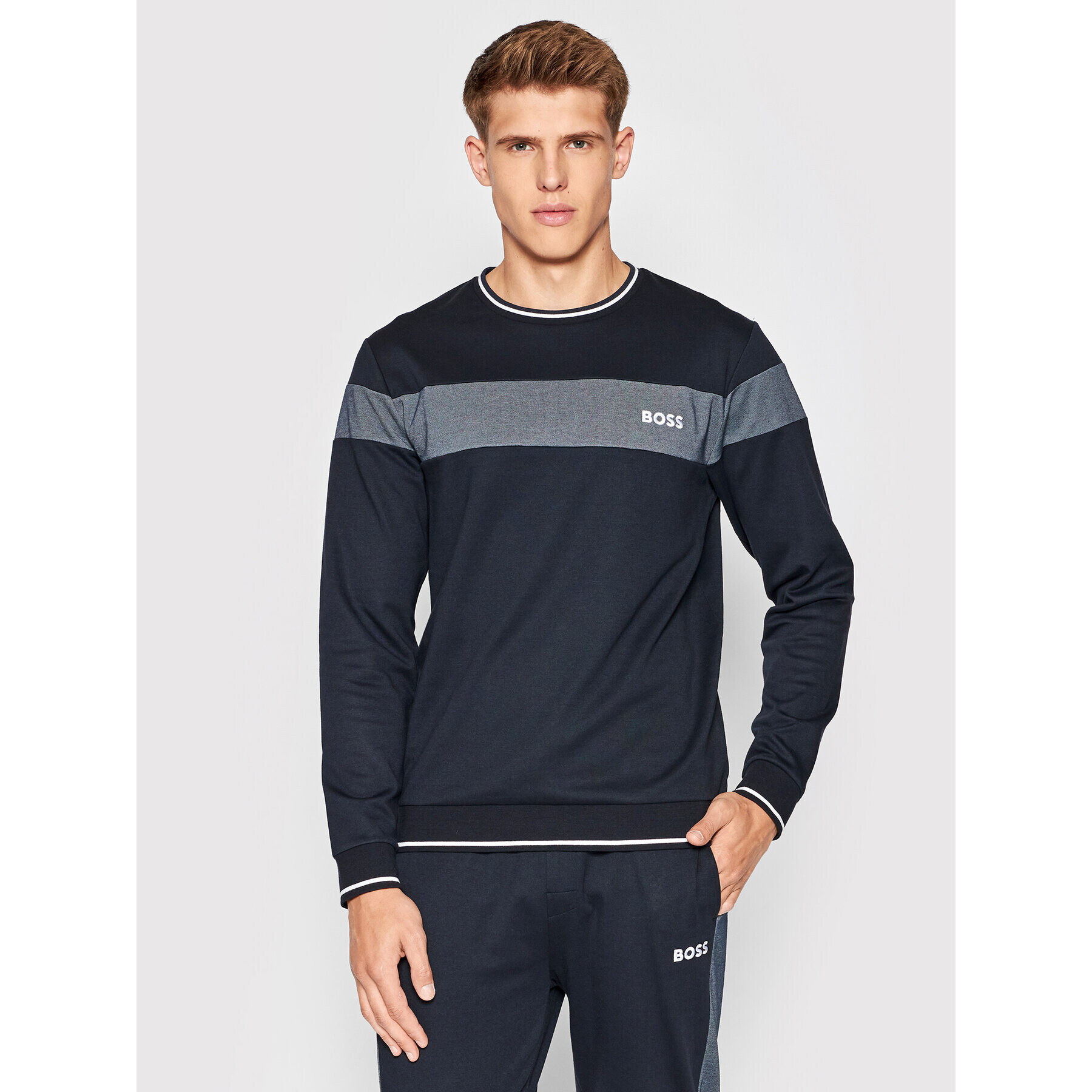 Boss Mikina Tracksuit 50473523 Tmavomodrá Regular Fit - Pepit.cz