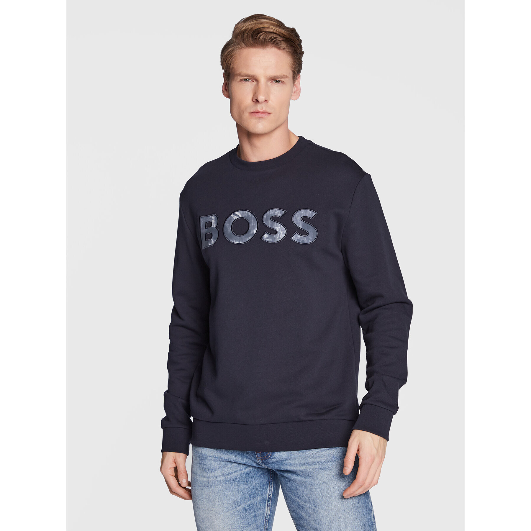 Boss Mikina We 50476140 Tmavomodrá Regular Fit - Pepit.cz