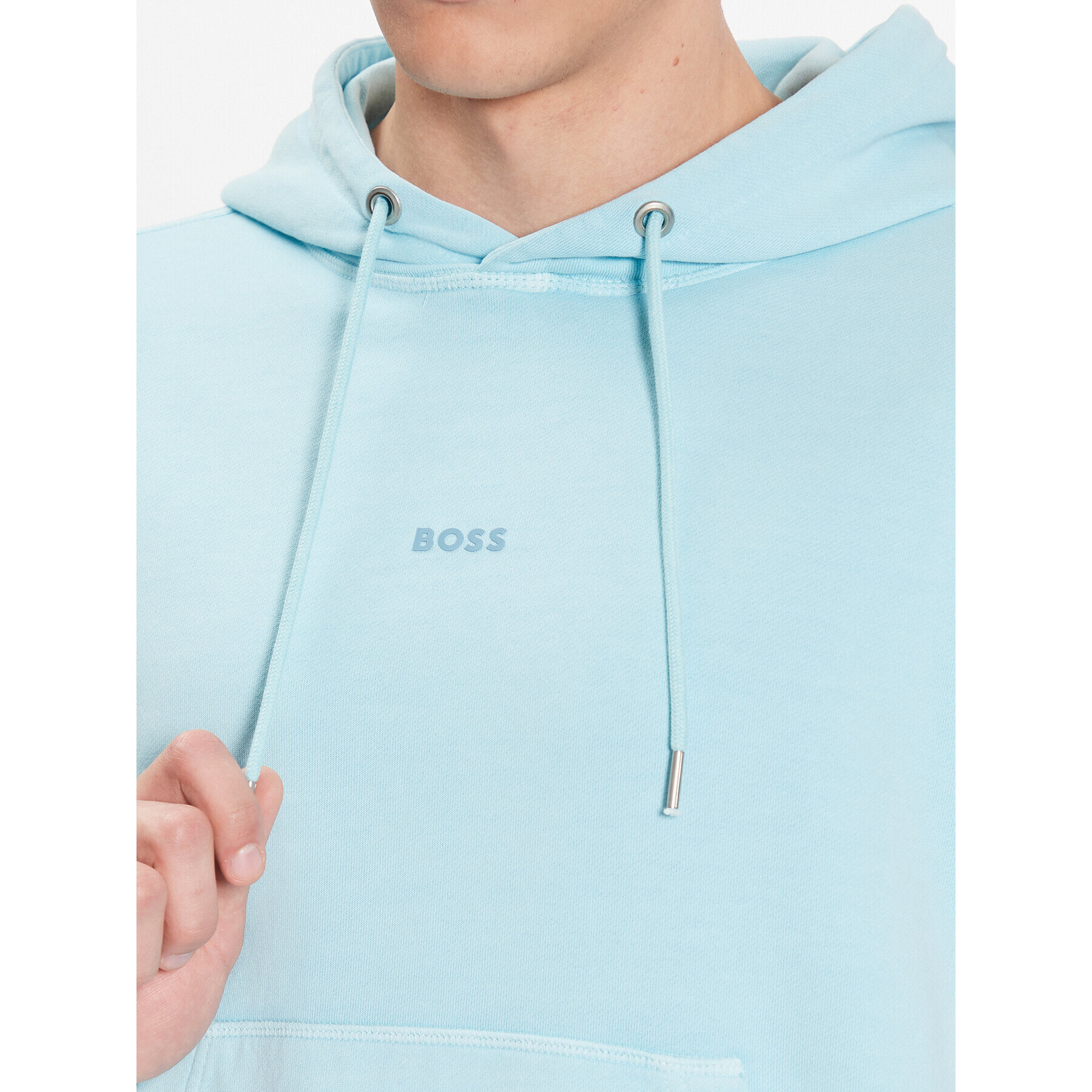 Boss Mikina Wefade 50472411 Modrá Regular Fit - Pepit.cz