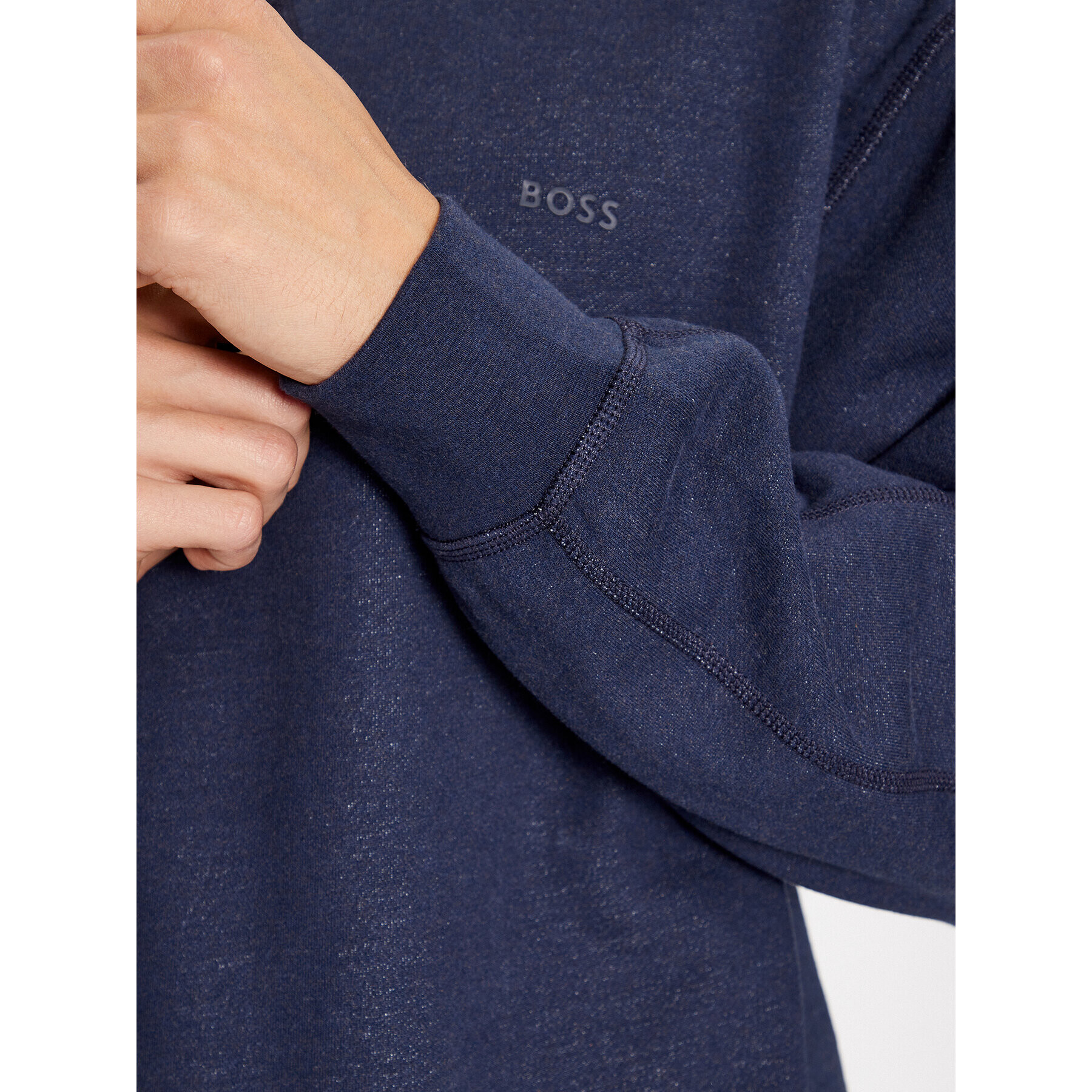 Boss Mikina Weglitchstitch 50499274 Tmavomodrá Regular Fit - Pepit.cz