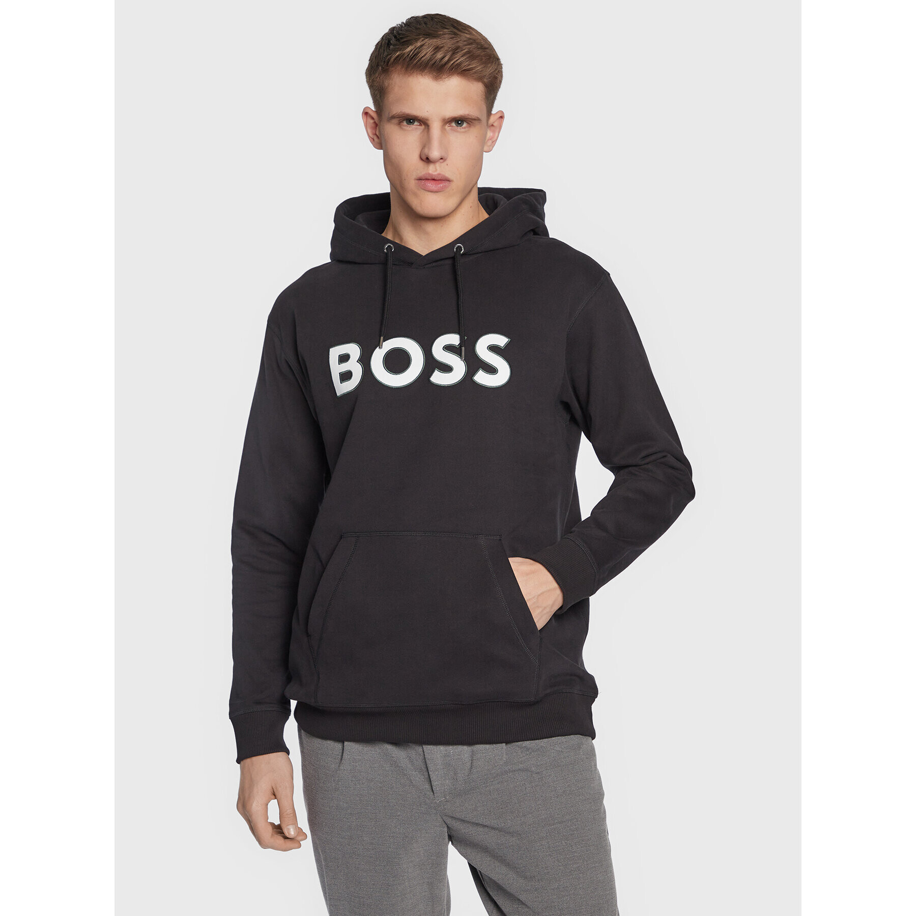 Boss Mikina Welegox 50483453 Černá Regular Fit - Pepit.cz