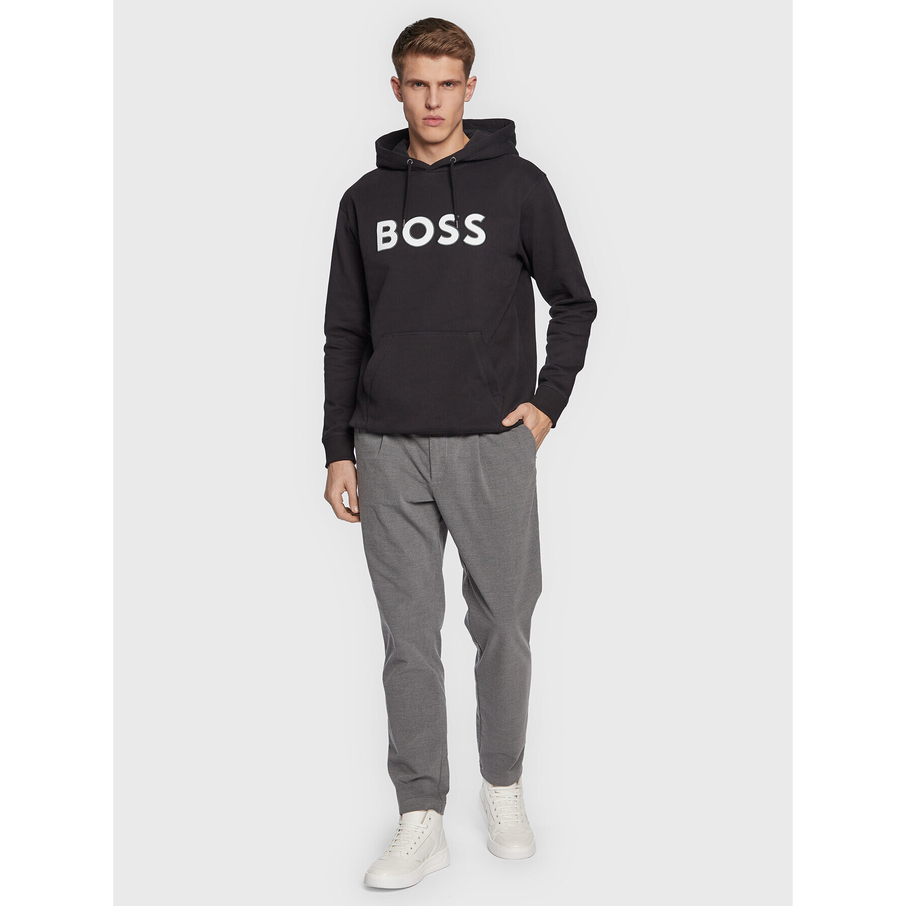 Boss Mikina Welegox 50483453 Černá Regular Fit - Pepit.cz