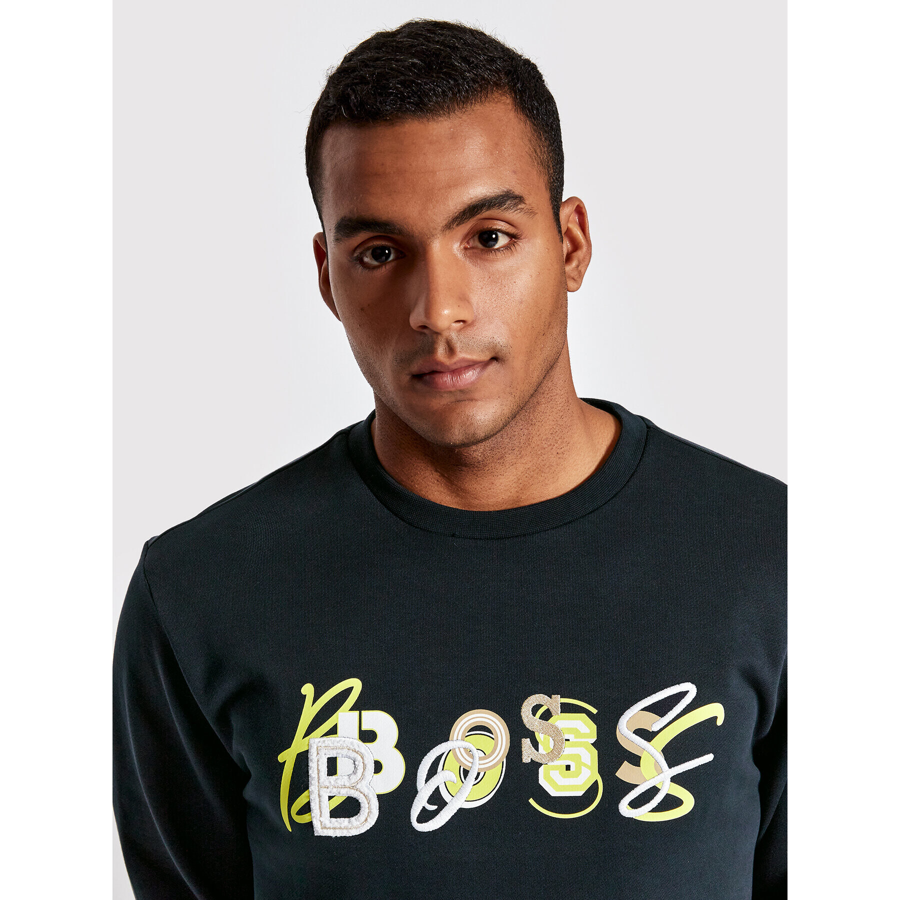 Boss Mikina Welogocrew 50472421 Tmavomodrá Regular Fit - Pepit.cz