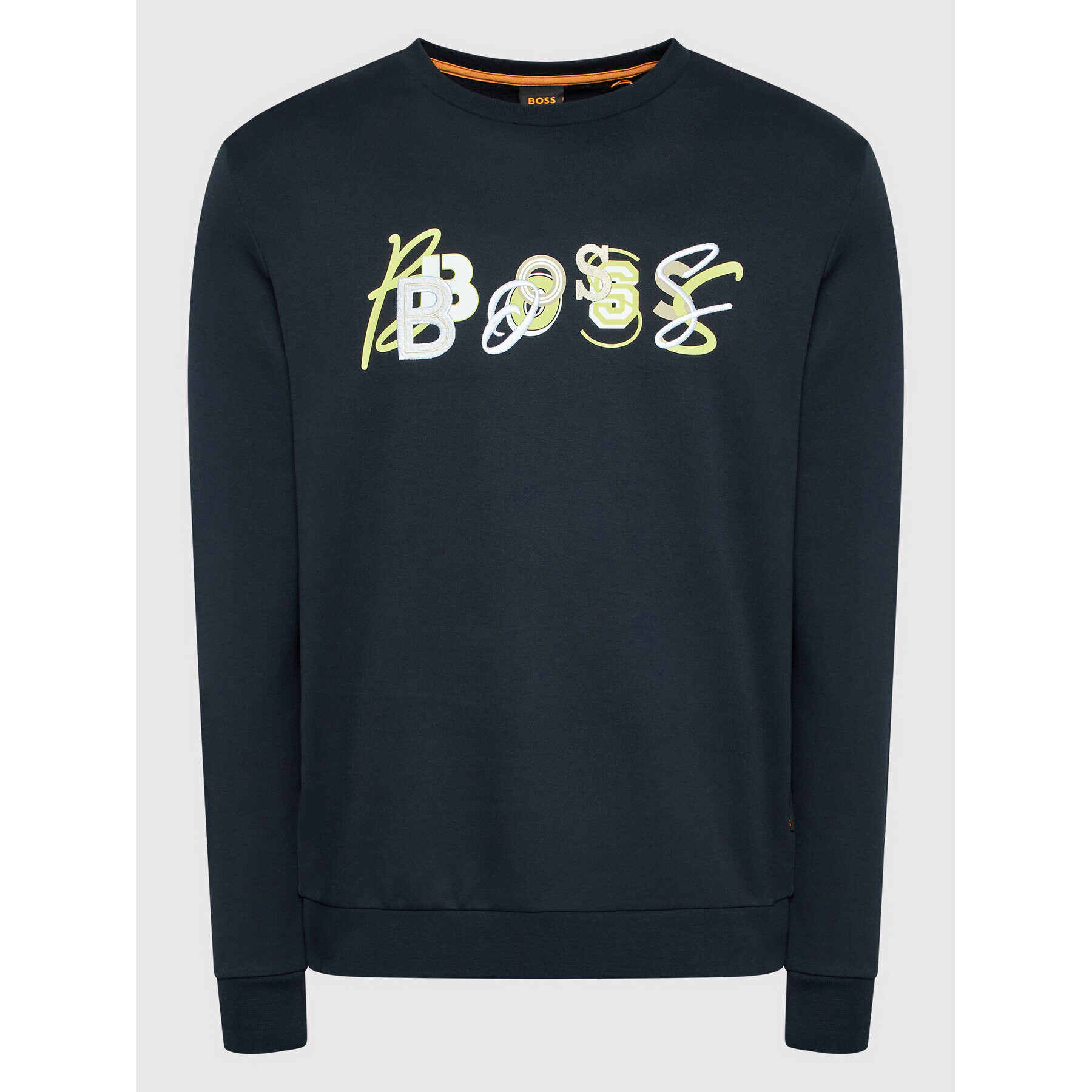 Boss Mikina Welogocrew 50472421 Tmavomodrá Regular Fit - Pepit.cz