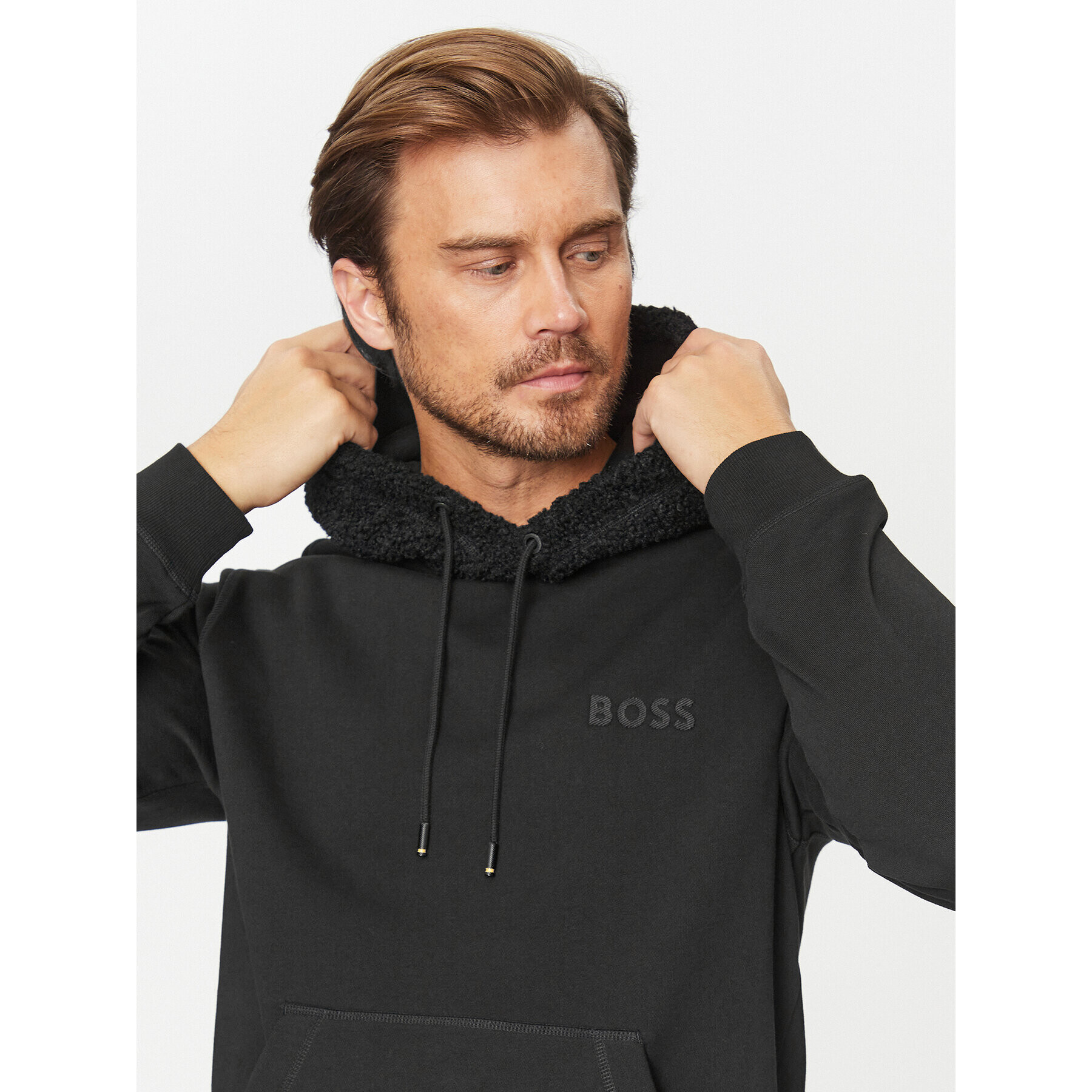 Boss Mikina Weteddy 50501378 Černá Relaxed Fit - Pepit.cz