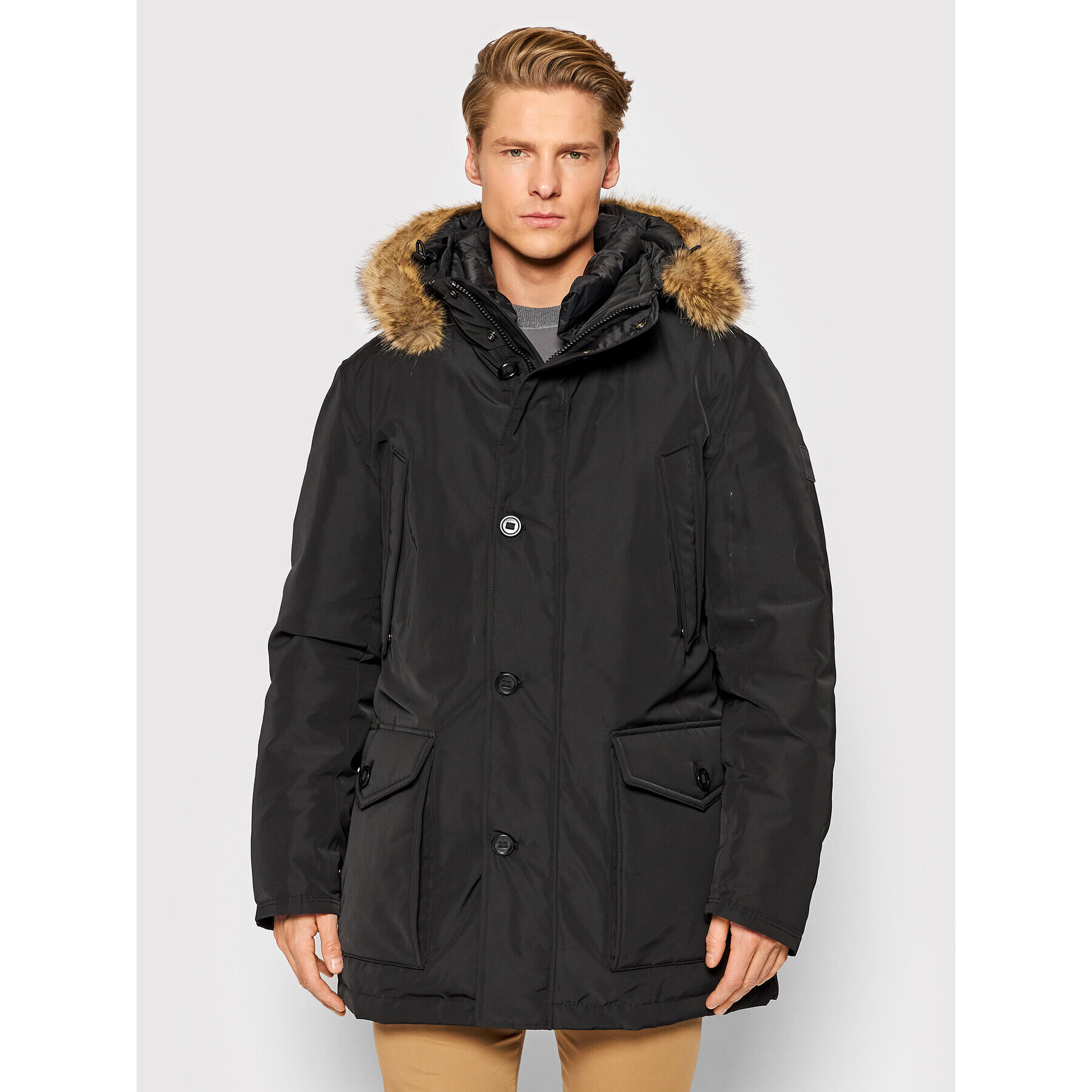 Boss Parka Donstantini 50454577 Černá Regular Fit - Pepit.cz