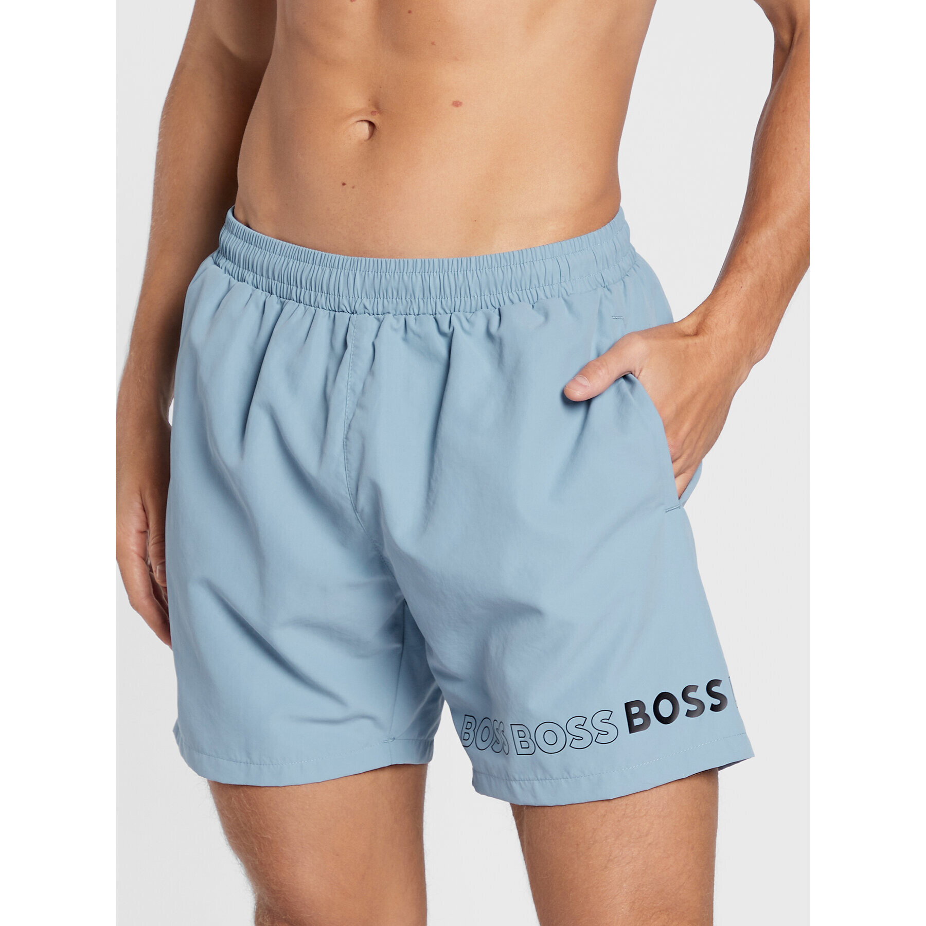 Boss Plavecké šortky Dolphin 50469300 Modrá Regular Fit - Pepit.cz