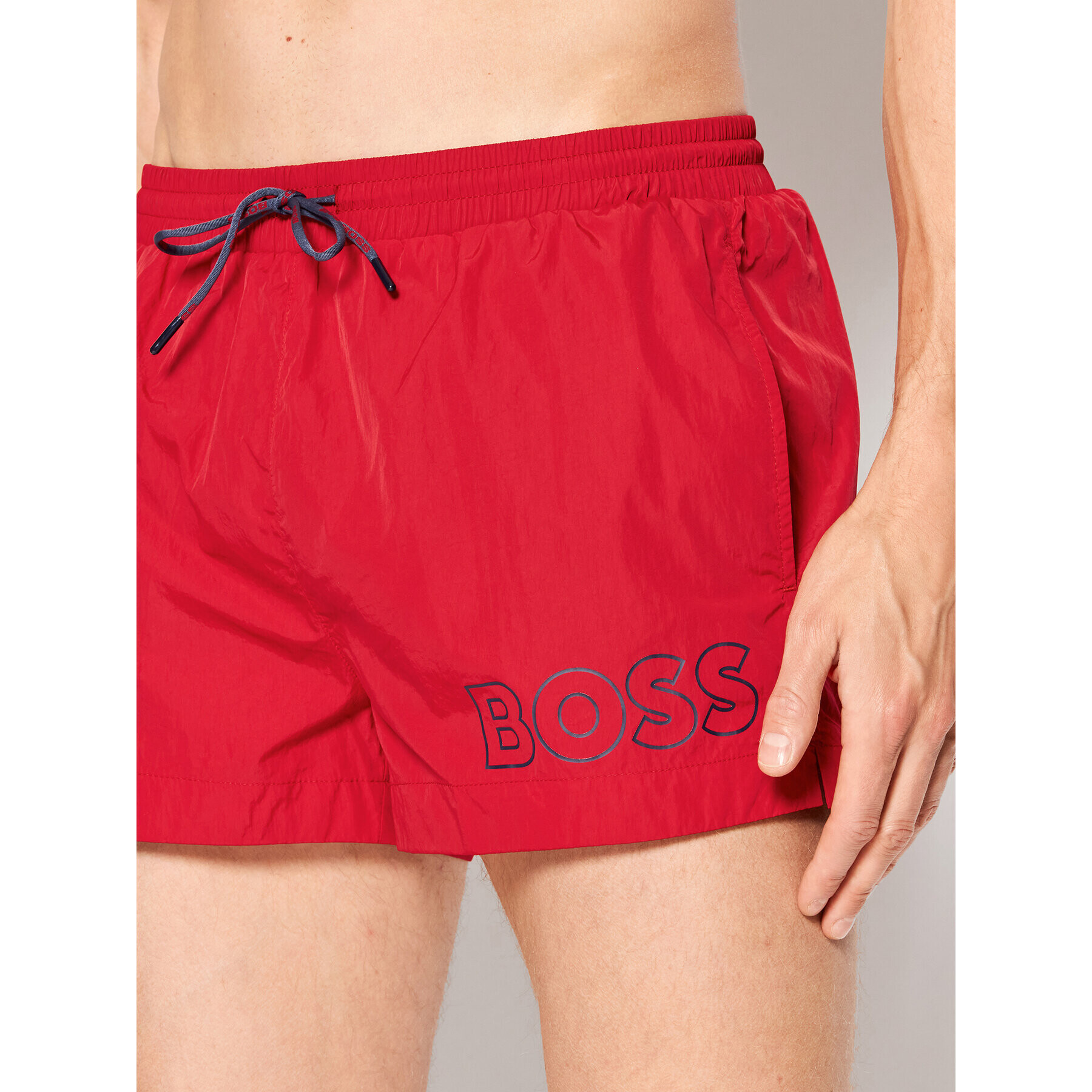 Boss Plavecké šortky Mooneye 50469280 Červená Regular Fit - Pepit.cz