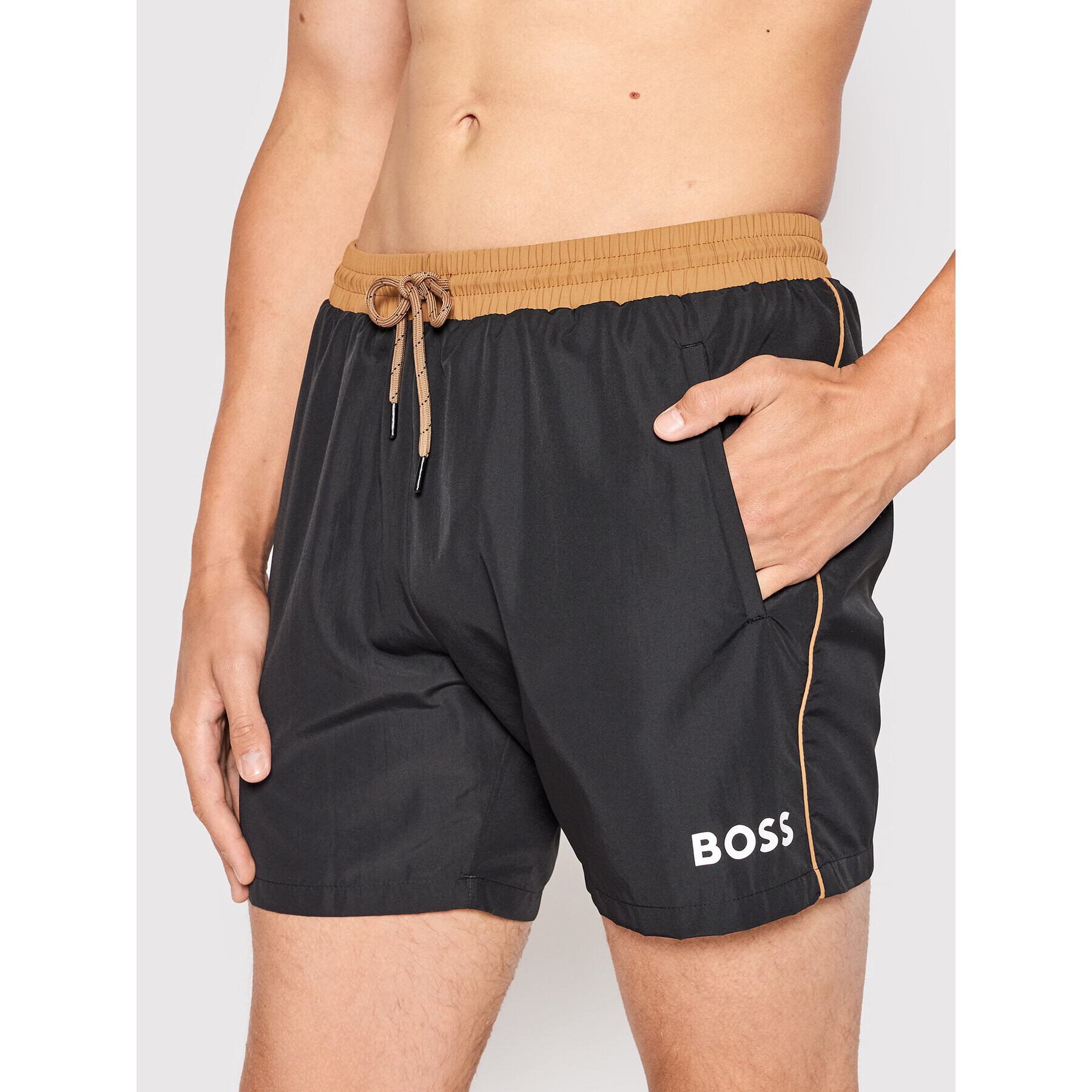 Boss Plavecké šortky Starfish 50469302 Černá Regular Fit - Pepit.cz