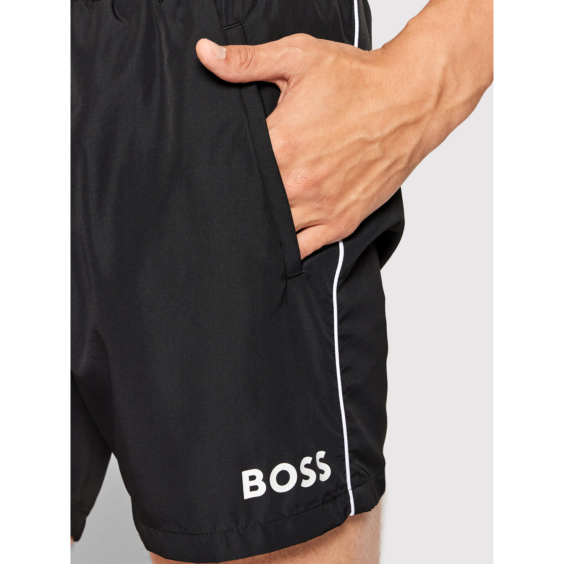 Boss Plavecké šortky Starfish 50469607 Černá Regular Fit - Pepit.cz