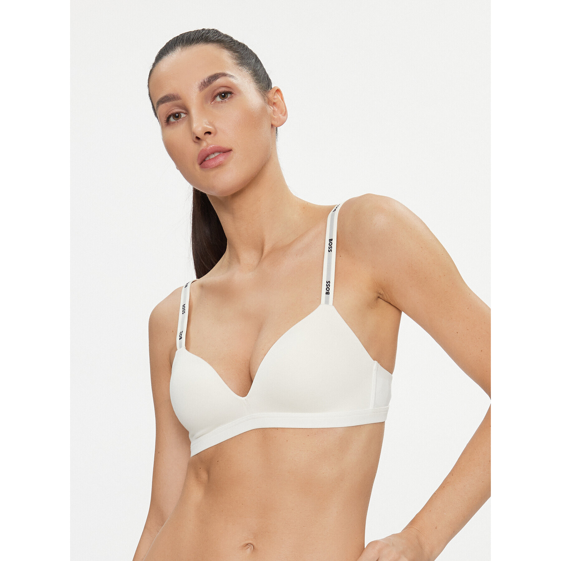 Boss Podprsenka Bralette Triangle Padded Cl 50502739 Bílá - Pepit.cz