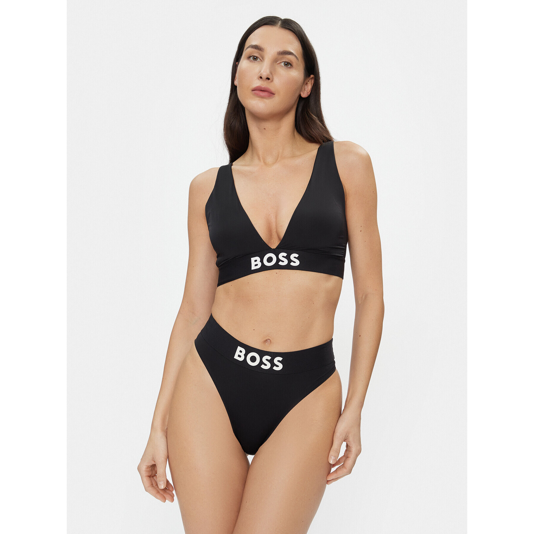 Boss Podprsenka Bralette Triangle Padded Stmt 50497878 Černá - Pepit.cz