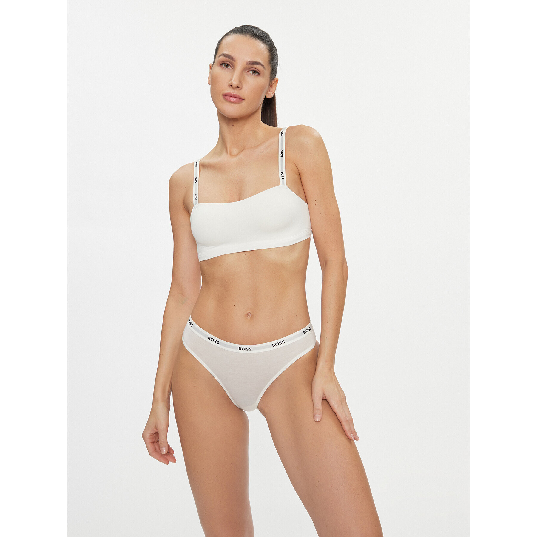 Boss Podprsenkový top Bralette Padded Cl 50502740 Bílá - Pepit.cz