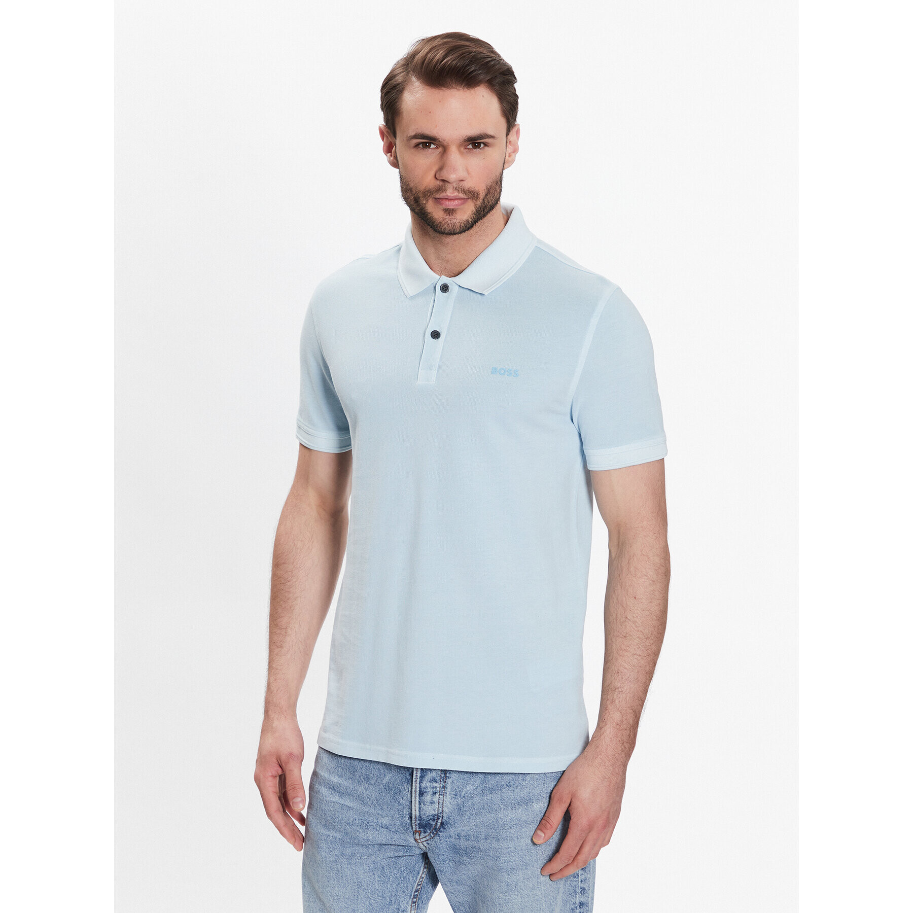 Boss Polokošile 50468576 Modrá Slim Fit - Pepit.cz