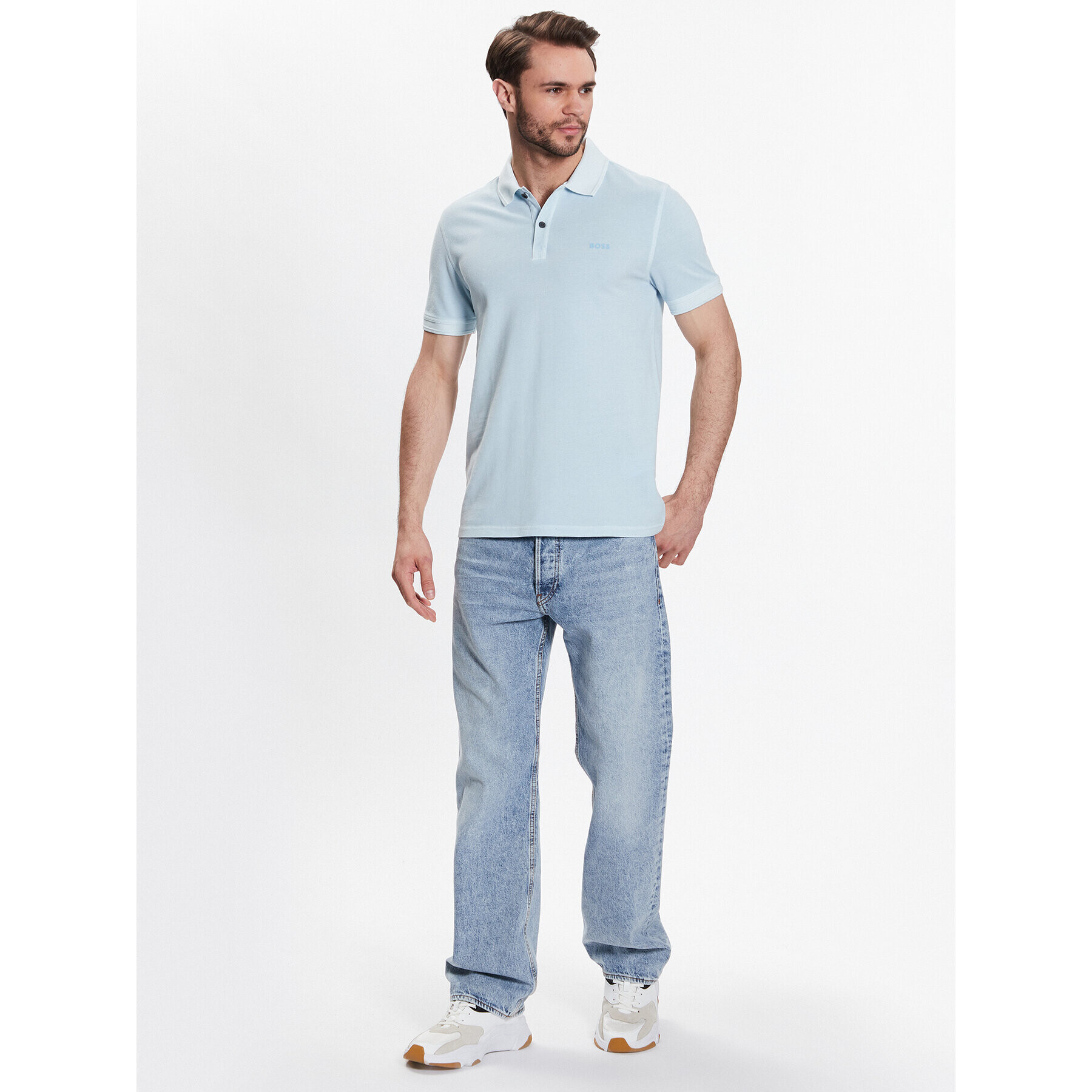 Boss Polokošile 50468576 Modrá Slim Fit - Pepit.cz