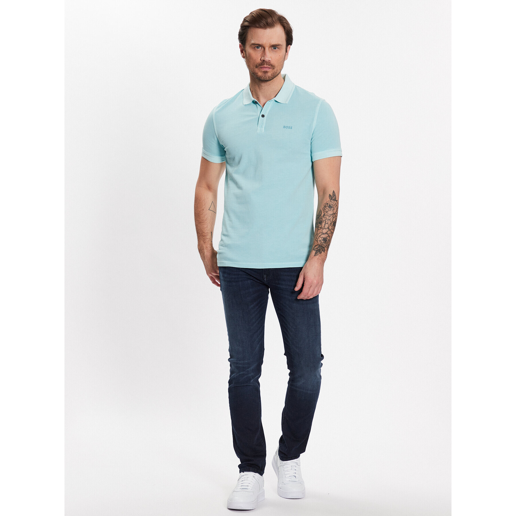 Boss Polokošile 50468576 Modrá Slim Fit - Pepit.cz