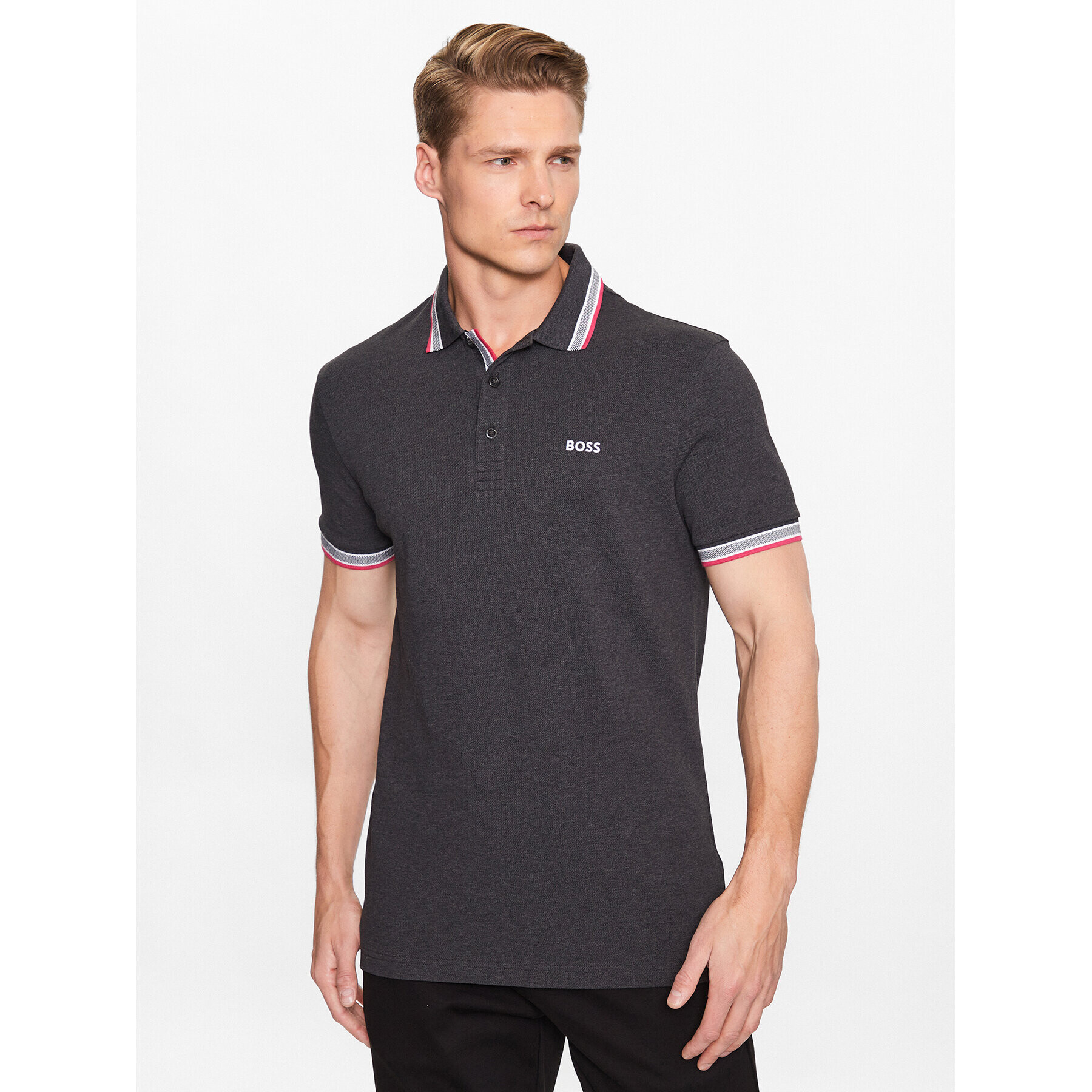 Boss Polokošile 50468983 Šedá Regular Fit - Pepit.cz