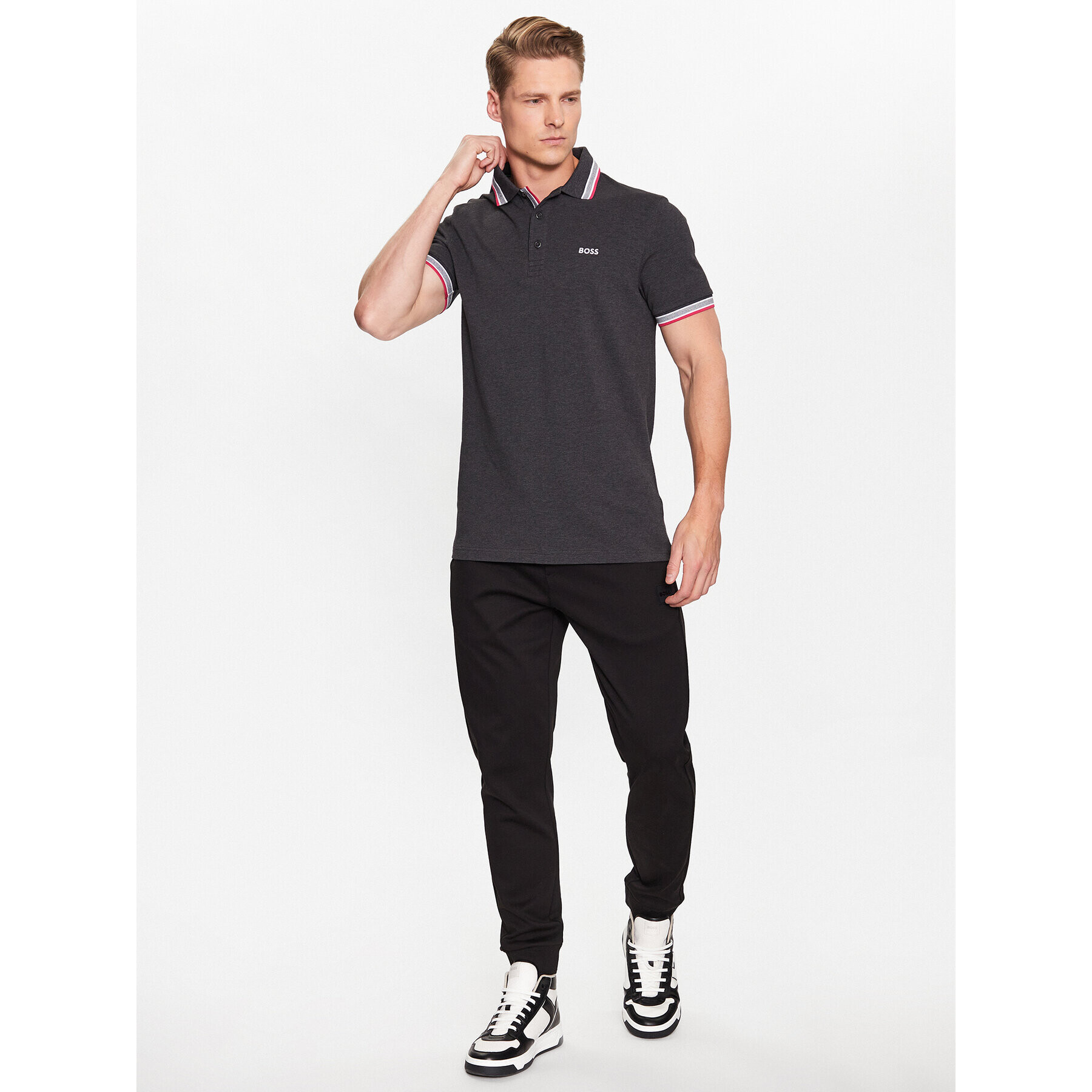 Boss Polokošile 50468983 Šedá Regular Fit - Pepit.cz