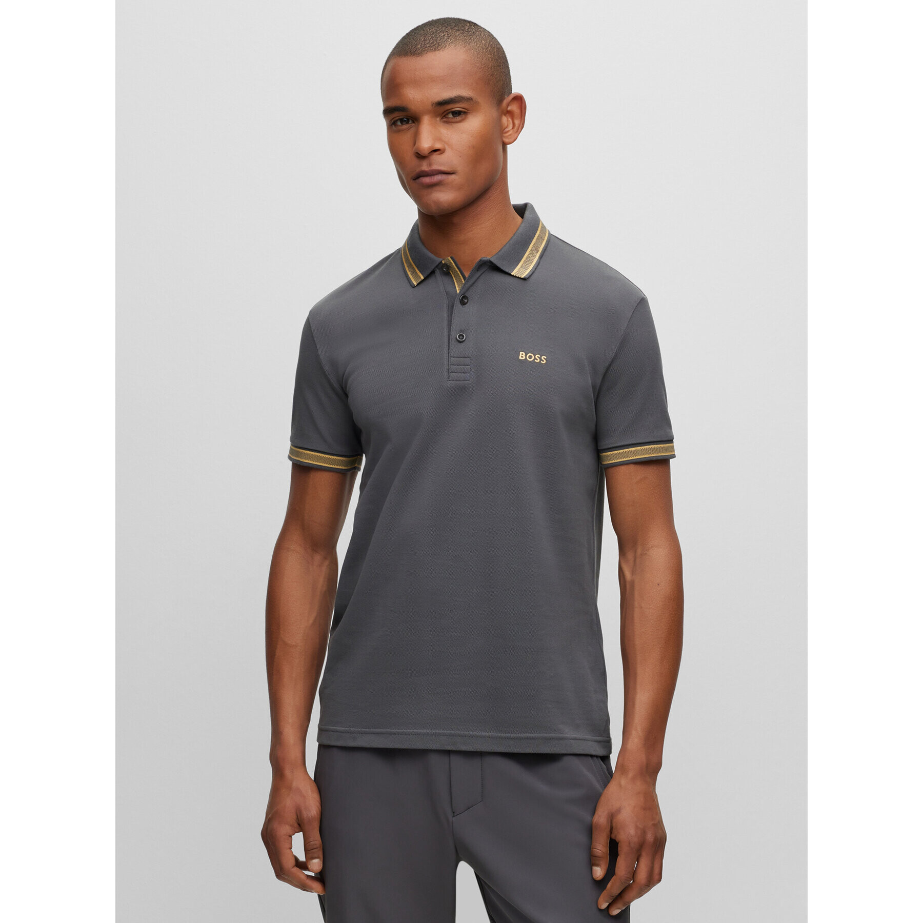 Boss Polokošile 50468983 Šedá Regular Fit - Pepit.cz