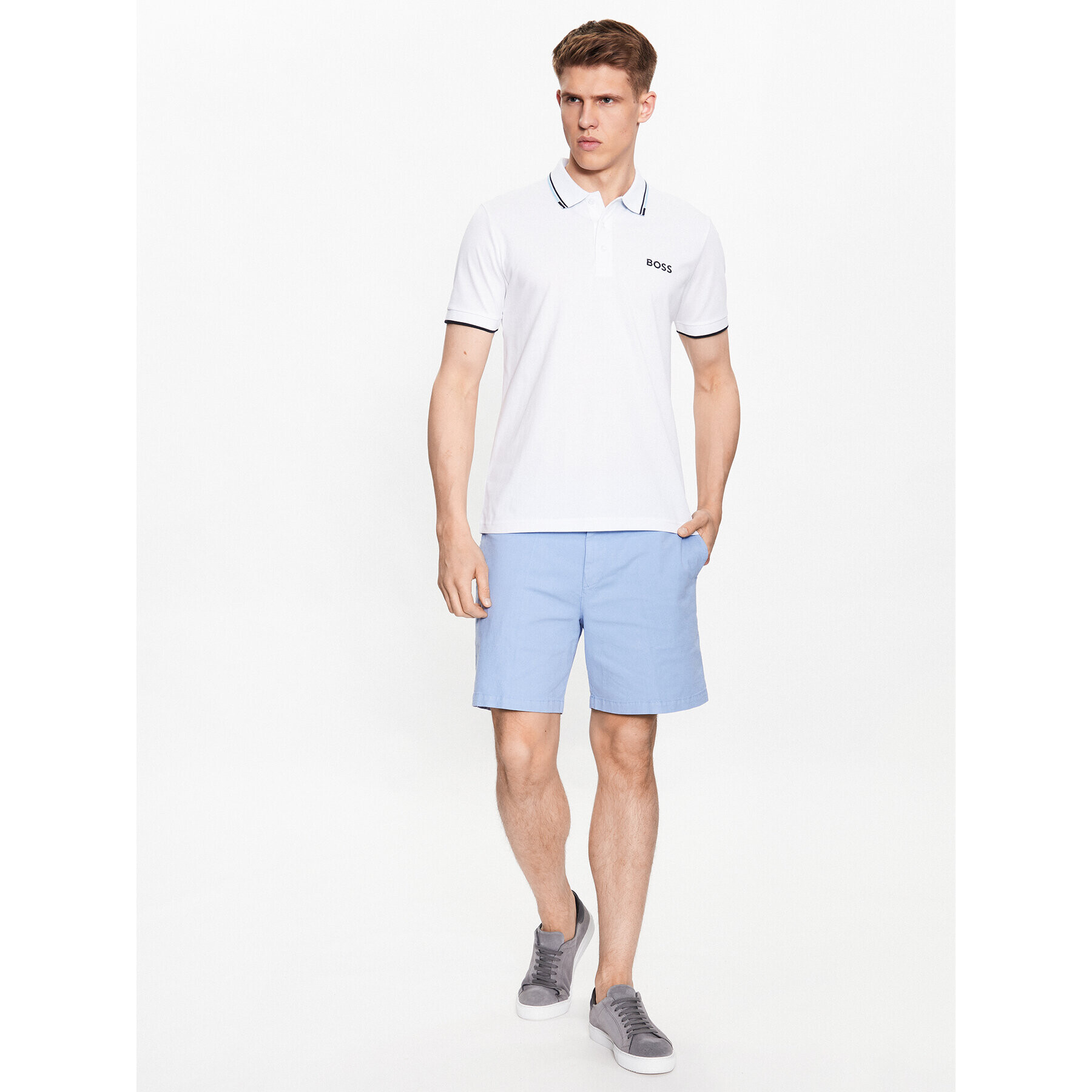 Boss Polokošile 50469094 Bílá Regular Fit - Pepit.cz