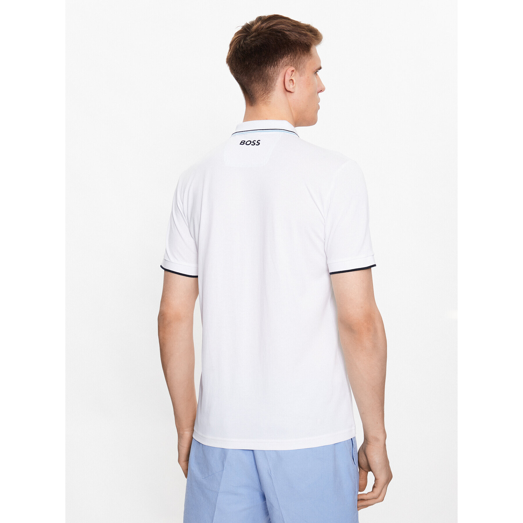 Boss Polokošile 50469094 Bílá Regular Fit - Pepit.cz