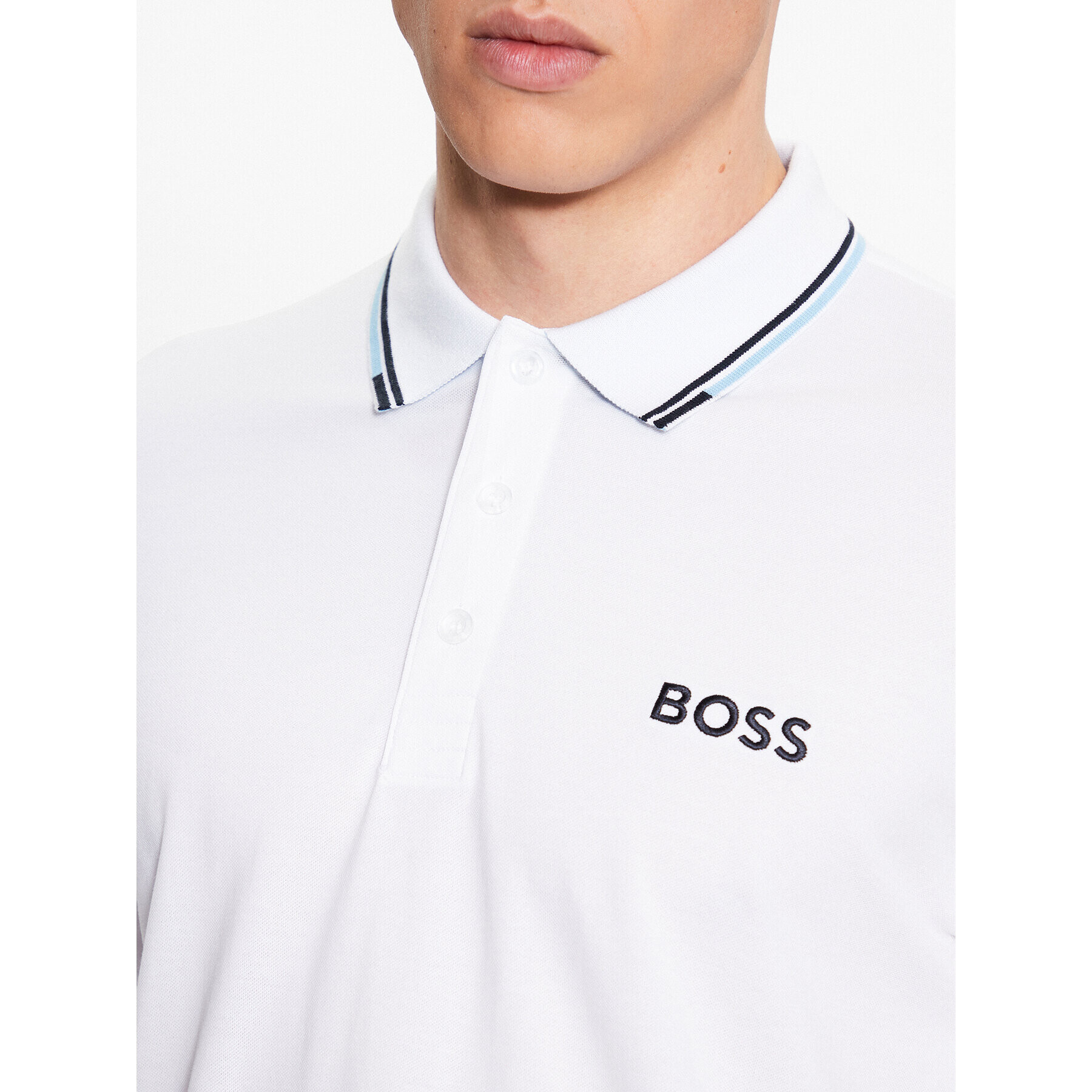 Boss Polokošile 50469094 Bílá Regular Fit - Pepit.cz