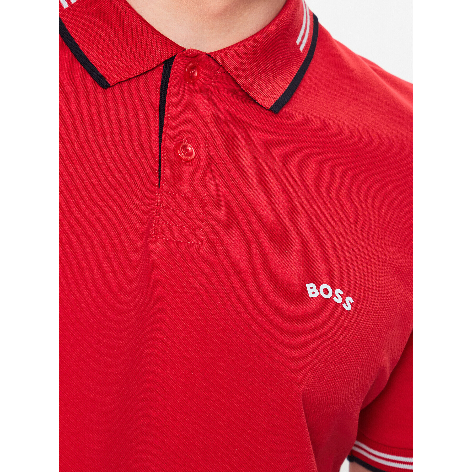 Boss Polokošile 50469245 Červená Slim Fit - Pepit.cz