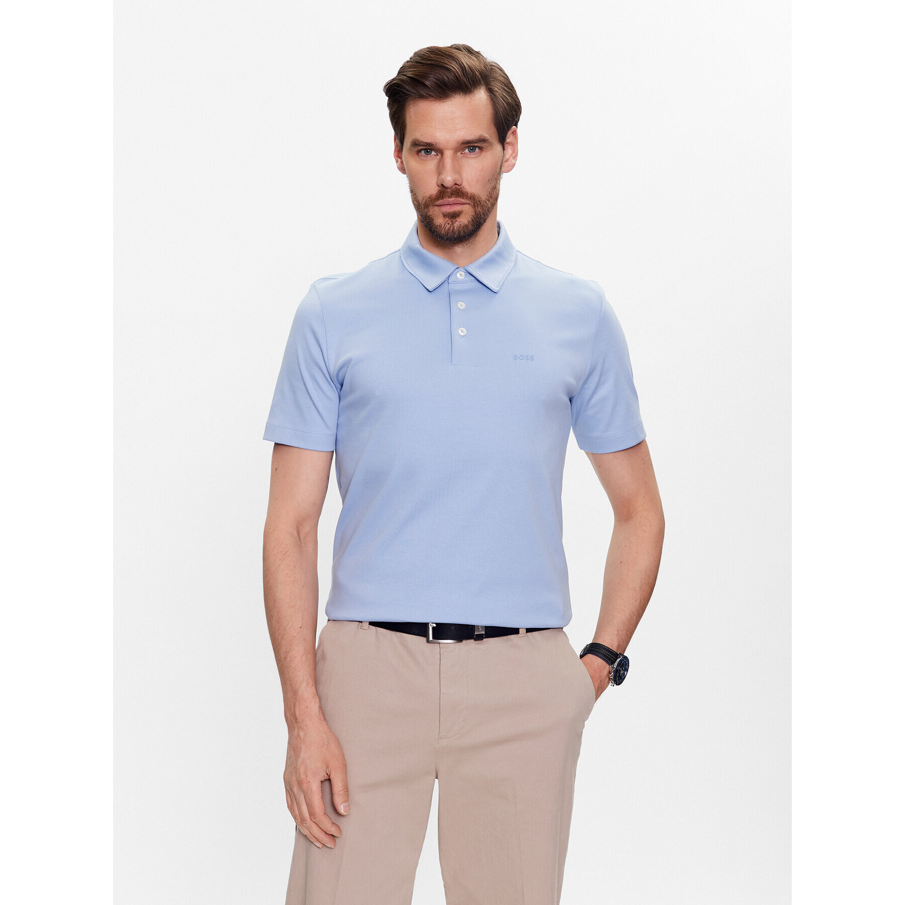 Boss Polokošile 50471335 Modrá Slim Fit - Pepit.cz