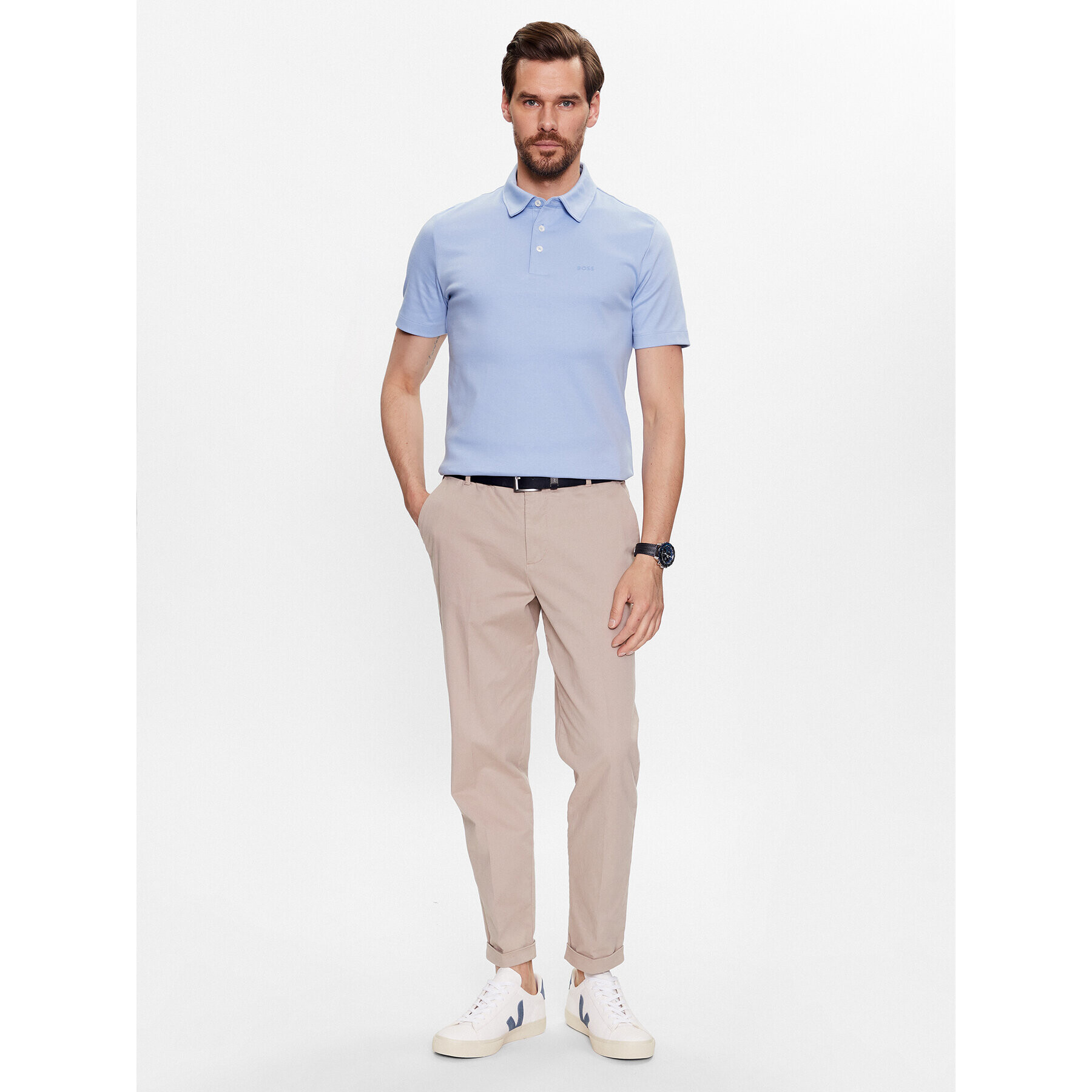 Boss Polokošile 50471335 Modrá Slim Fit - Pepit.cz