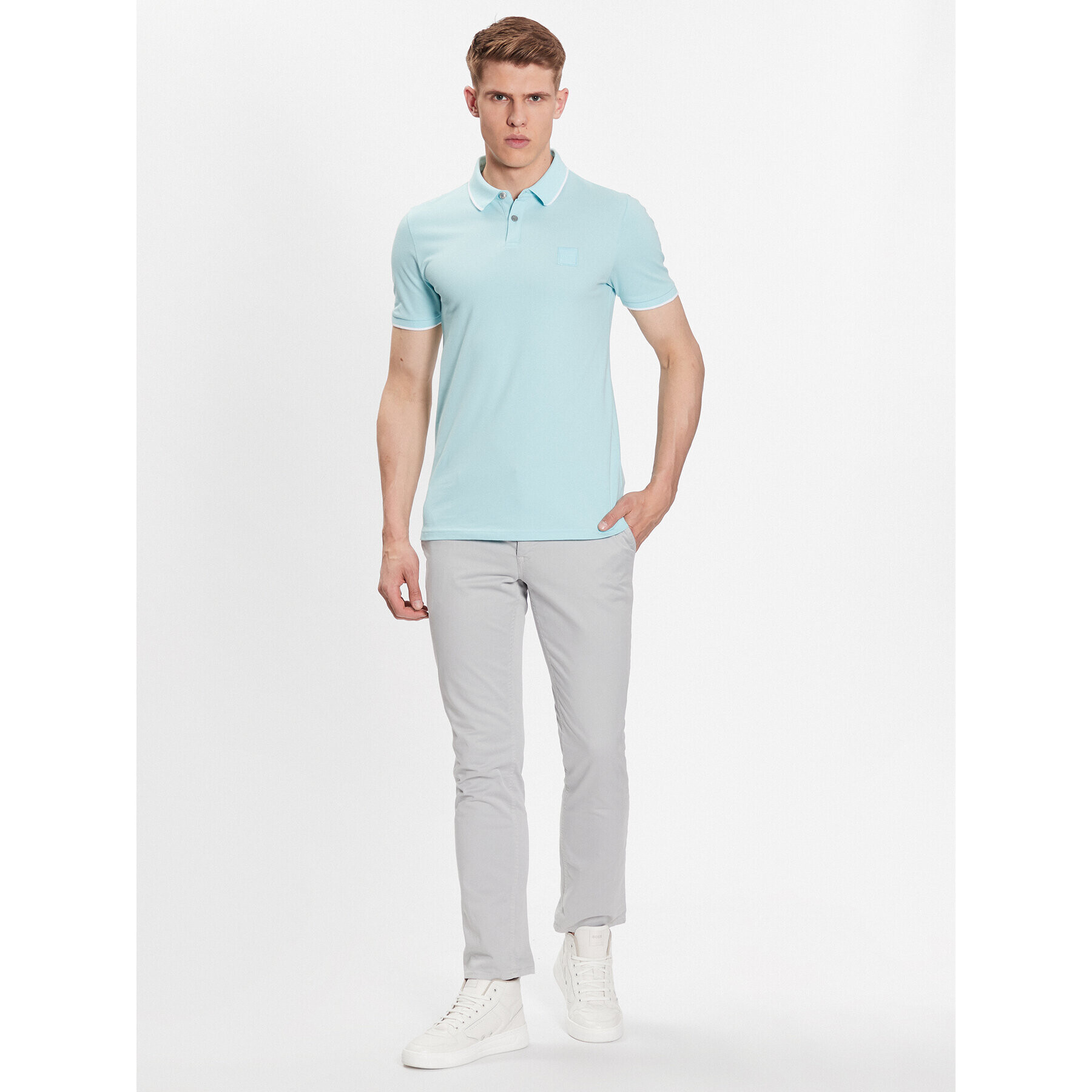 Boss Polokošile 50472665 Modrá Slim Fit - Pepit.cz