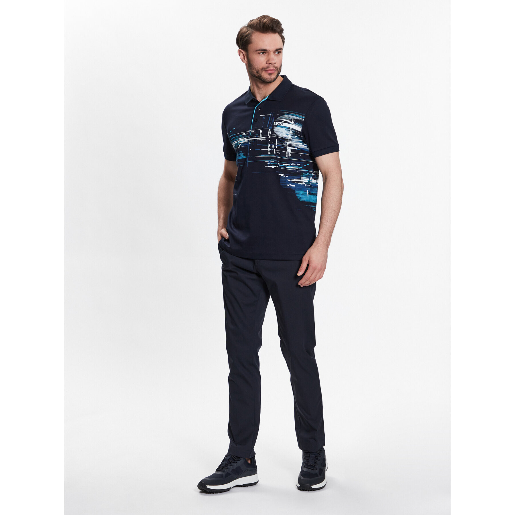 Boss Polokošile 50483226 Modrá Regular Fit - Pepit.cz