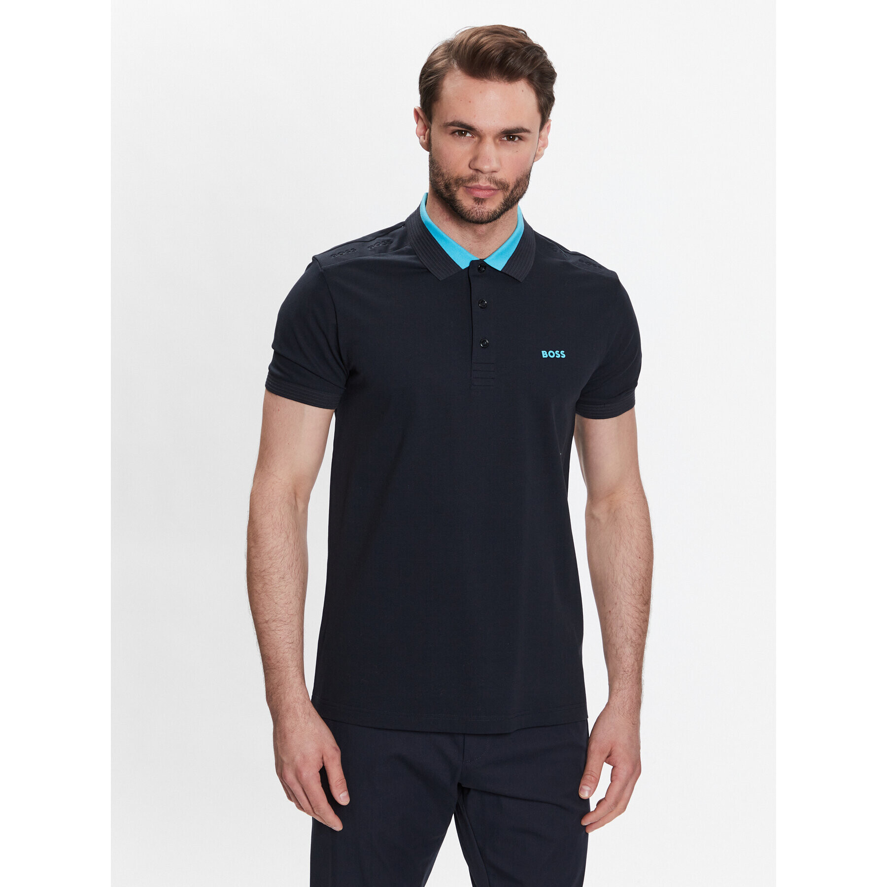 Boss Polokošile 50483246 Tmavomodrá Slim Fit - Pepit.cz