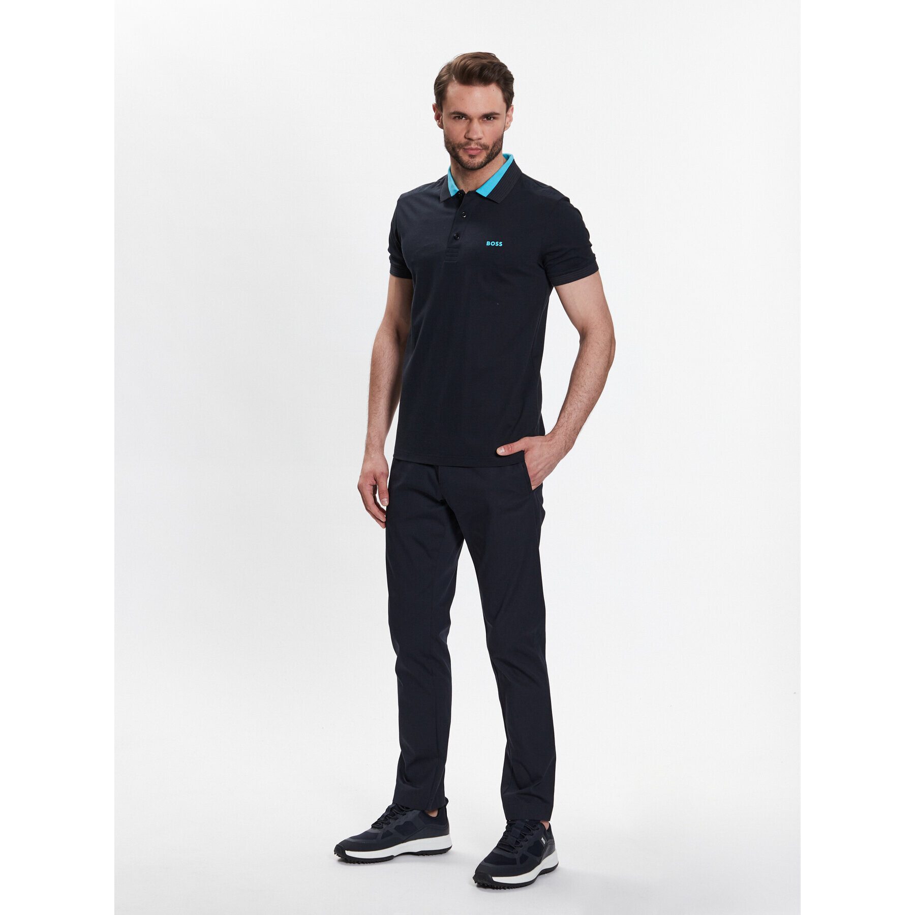 Boss Polokošile 50483246 Tmavomodrá Slim Fit - Pepit.cz