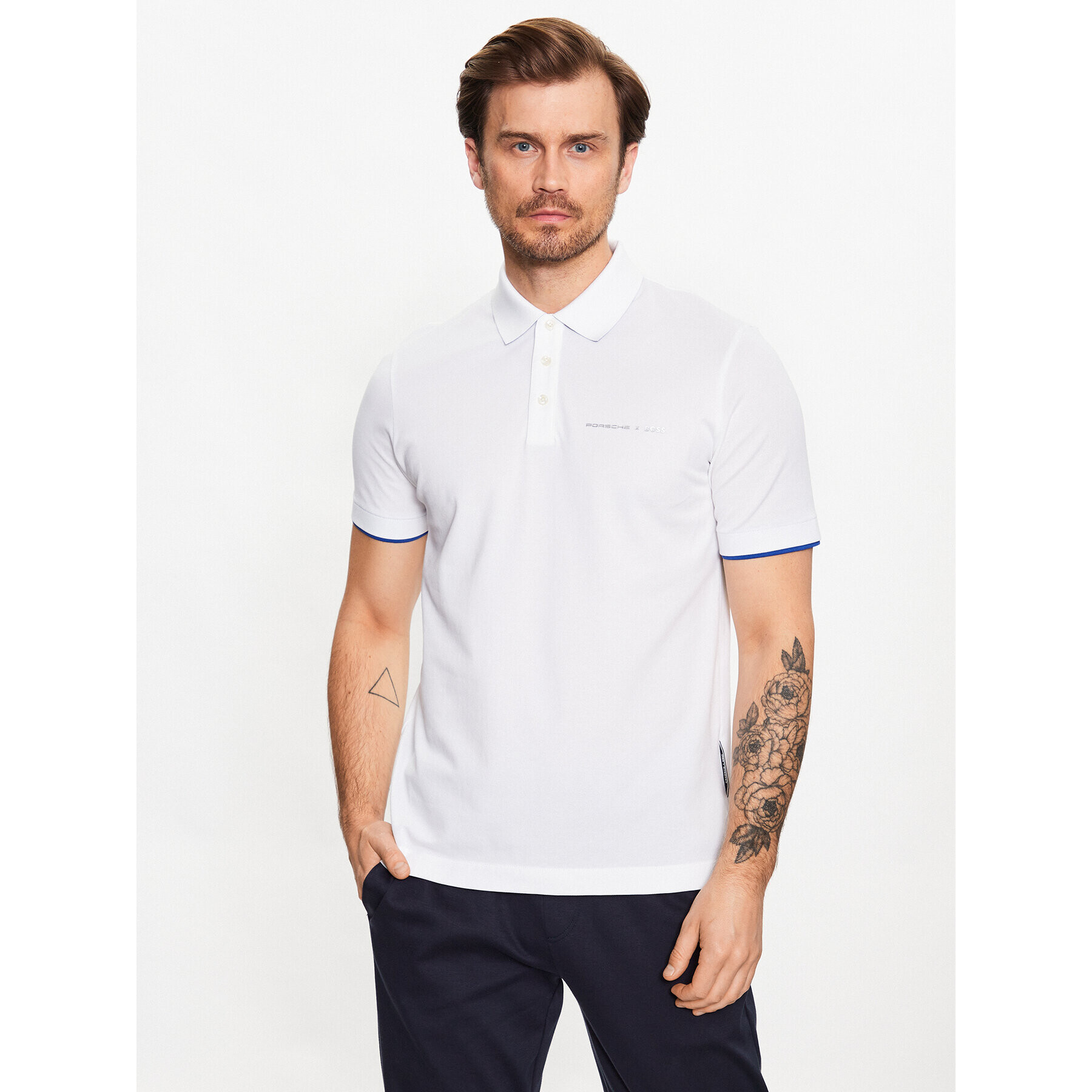 Boss Polokošile 50486178 Bílá Regular Fit - Pepit.cz