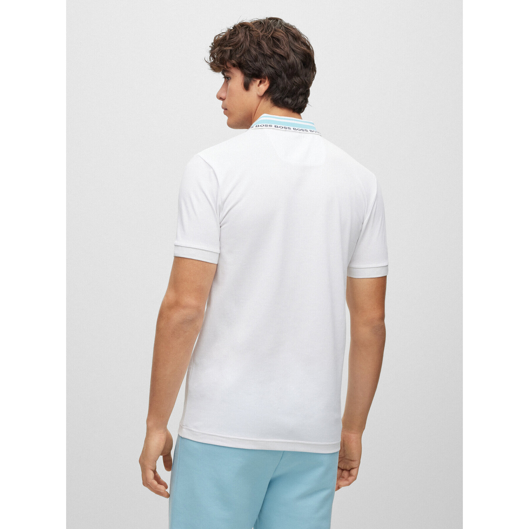 Boss Polokošile 50488270 Bílá Slim Fit - Pepit.cz