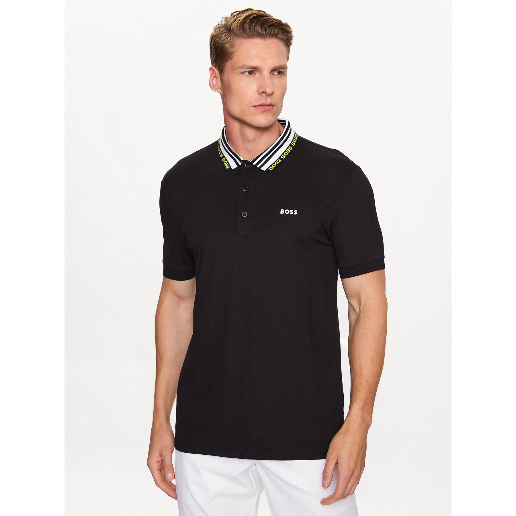 Boss Polokošile Paule 50488270 Černá Slim Fit - Pepit.cz