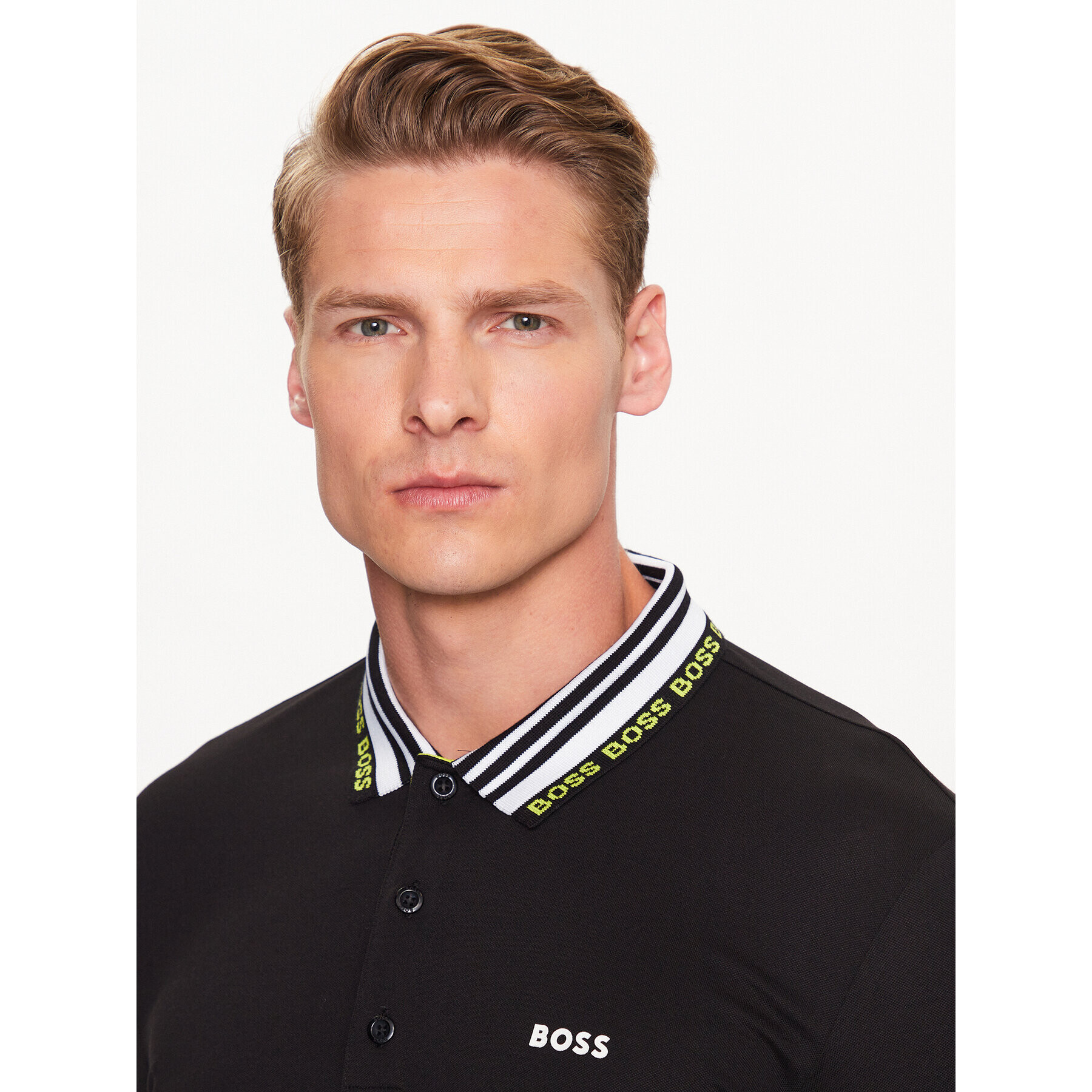 Boss Polokošile Paule 50488270 Černá Slim Fit - Pepit.cz