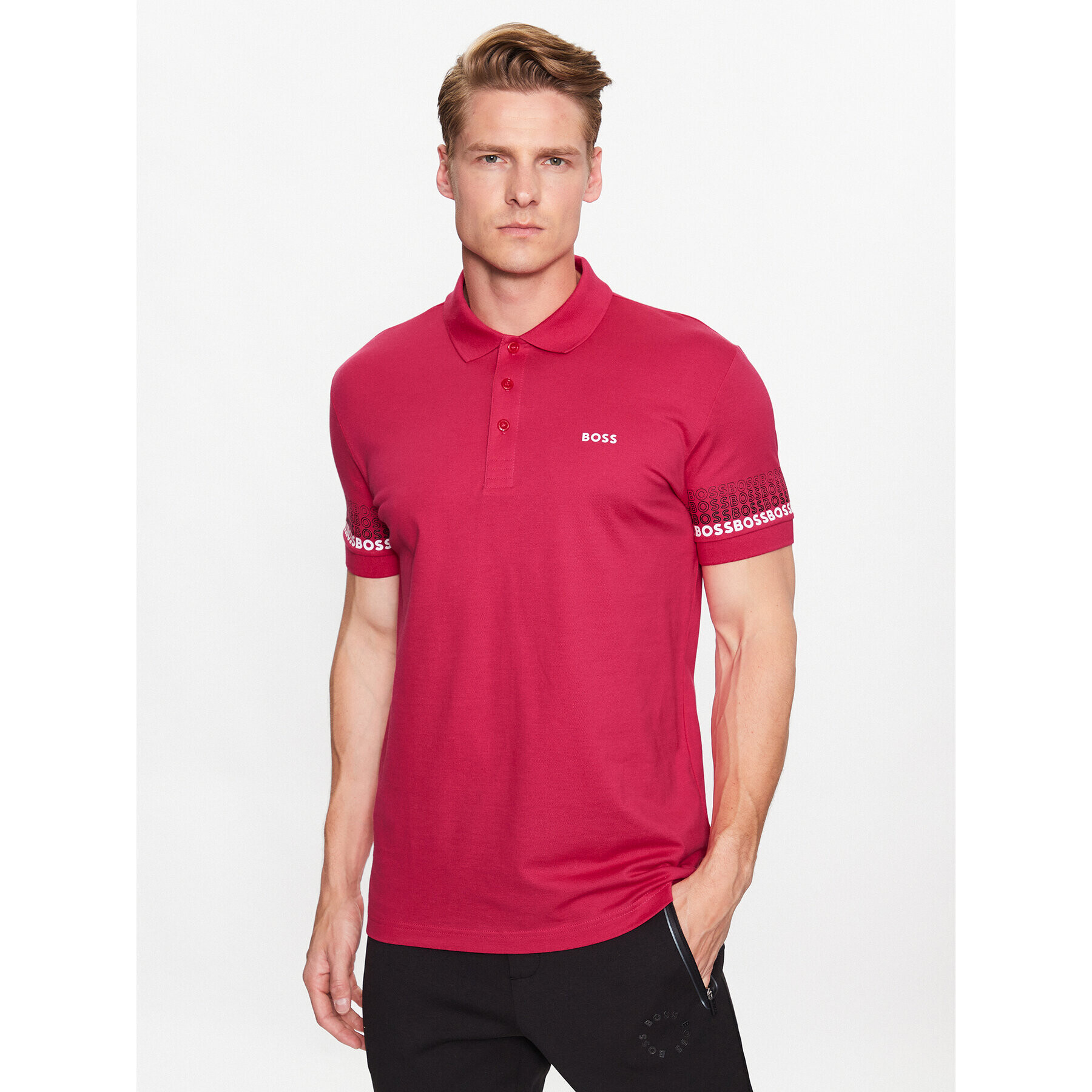 Boss Polokošile 50488293 Růžová Regular Fit - Pepit.cz