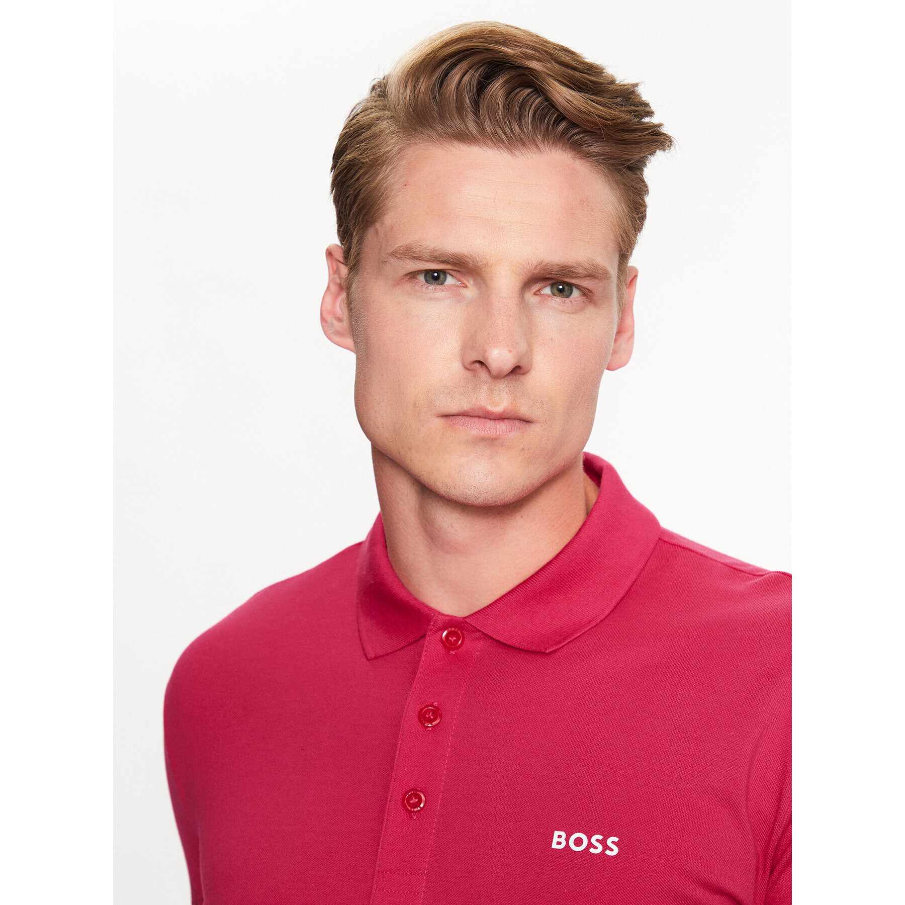 Boss Polokošile 50488293 Růžová Regular Fit - Pepit.cz