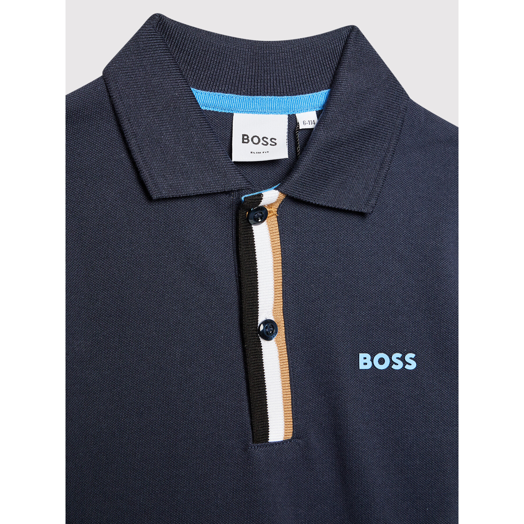 Boss Polokošile J25N51 S Tmavomodrá Slim Fit - Pepit.cz